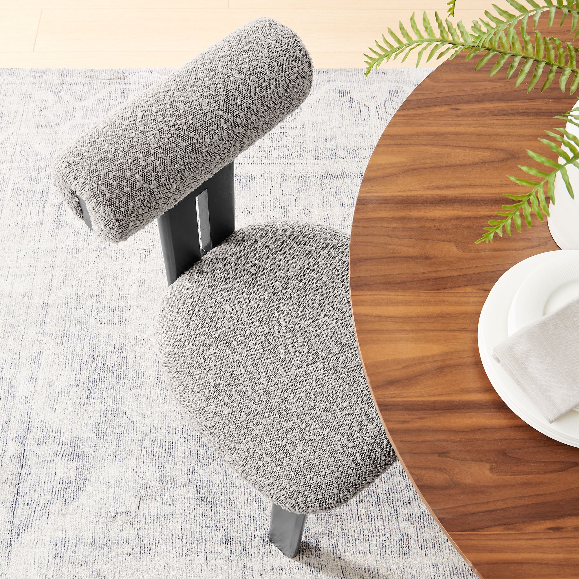 Torian Boucle Fabric Dining Chair Set of 2 by Modway - Image 47