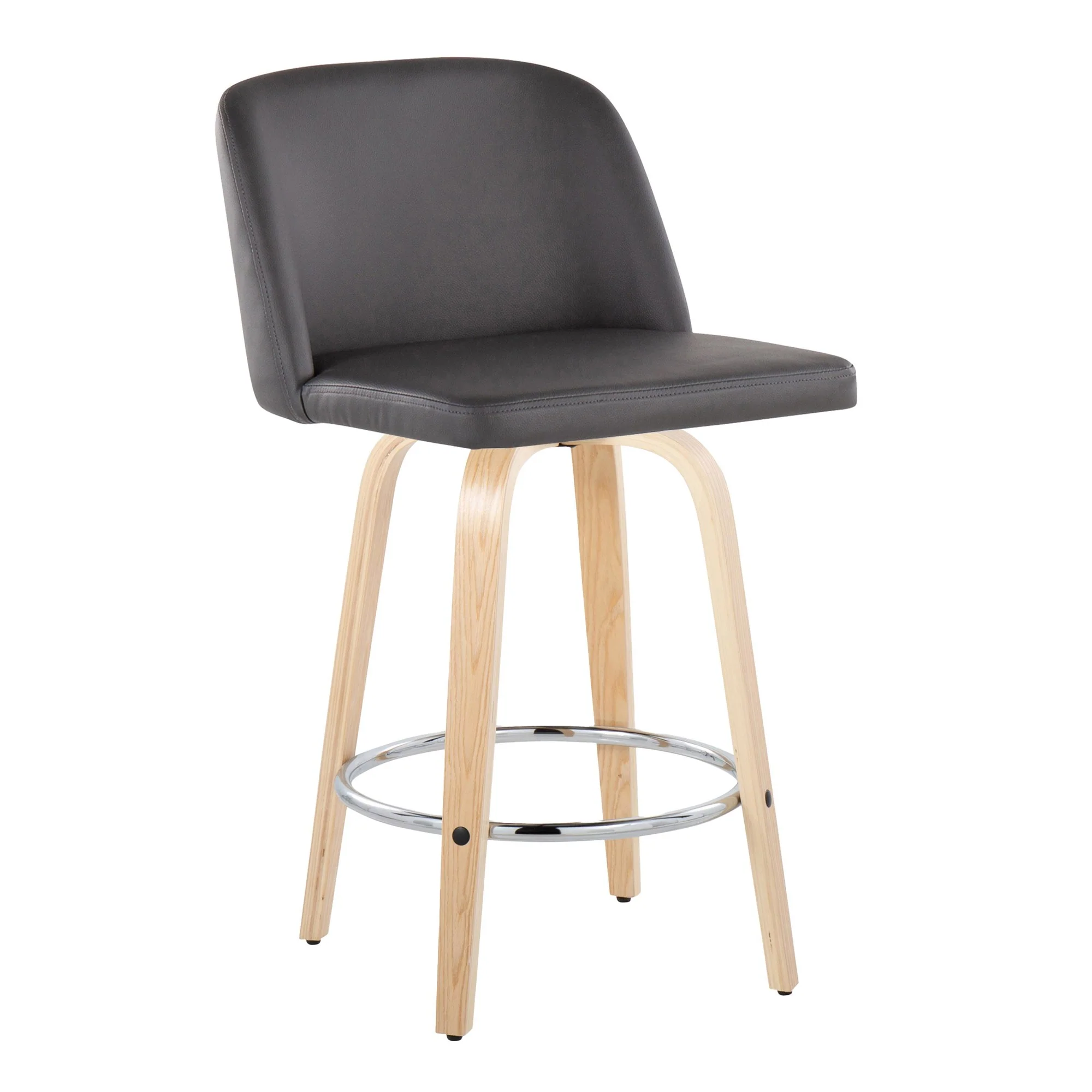 Toriano 24" Fixed Height Counter Stool - Set of 2 Cream By LumiSource - B24-TRNOPU-GRTZR2 NACR2 - Image 11