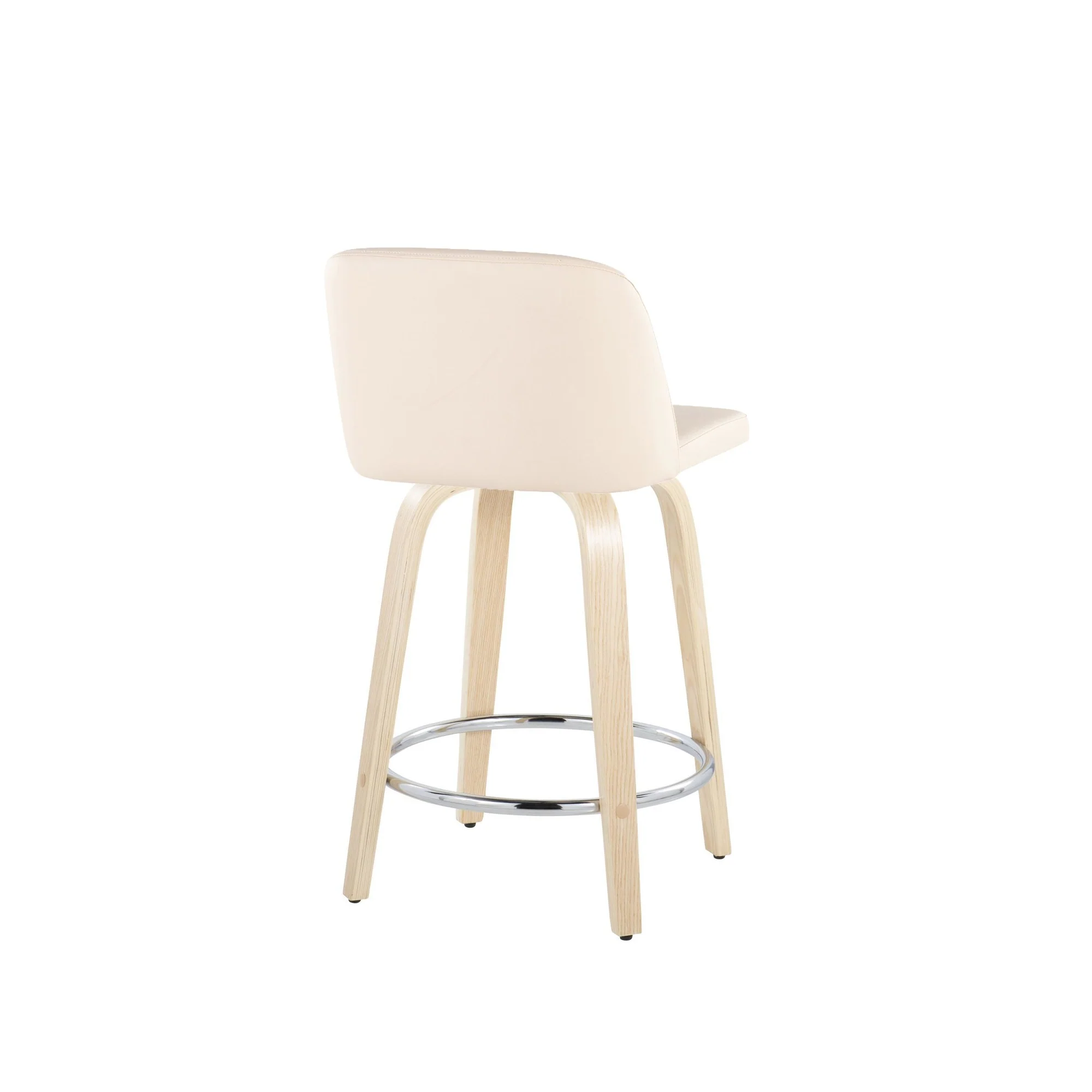 Toriano 24" Fixed Height Counter Stool - Set of 2 Cream By LumiSource - B24-TRNOPU-GRTZR2 NACR2 - Image 6