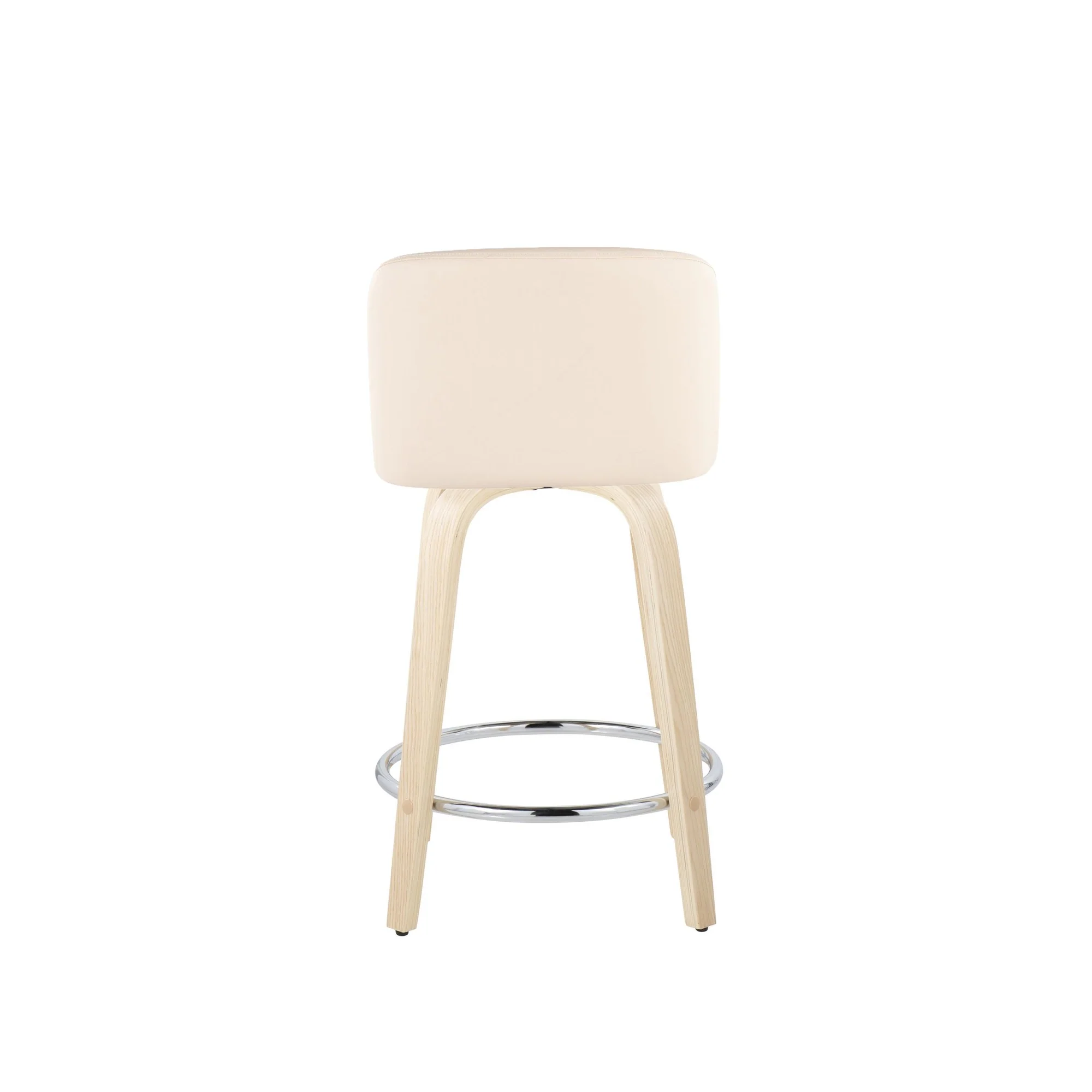 Toriano 24" Fixed Height Counter Stool - Set of 2 Cream By LumiSource - B24-TRNOPU-GRTZR2 NACR2 - Image 7