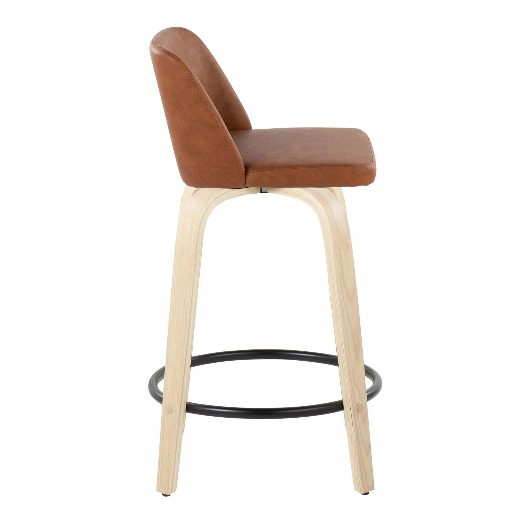 Toriano 24" Fixed Height Counter Stool - Set of 2 Brown By LumiSource - Image 4