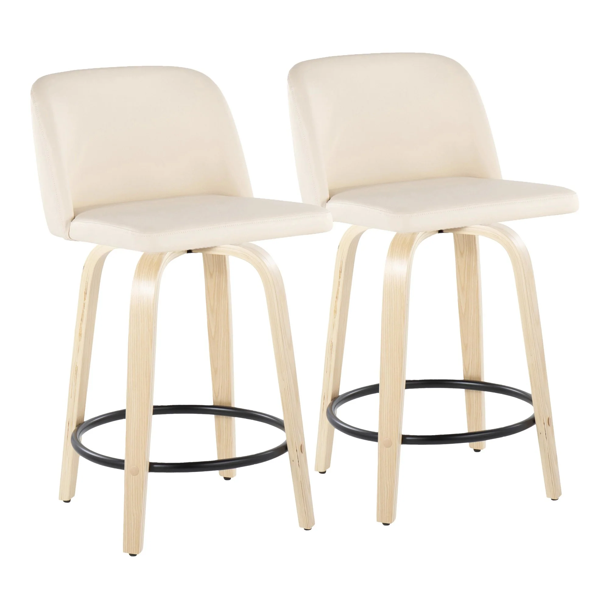 Toriano 24" Fixed Height Counter Stool - Set of 2 Brown By LumiSource - Image 7