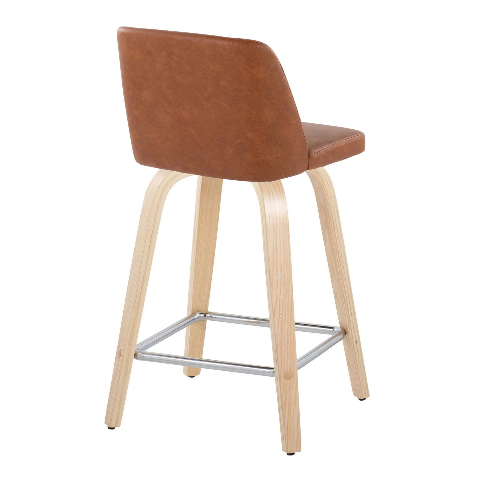 Toriano 24" Fixed Height Counter Stool - Set of 2 Brown By LumiSource - Image 4