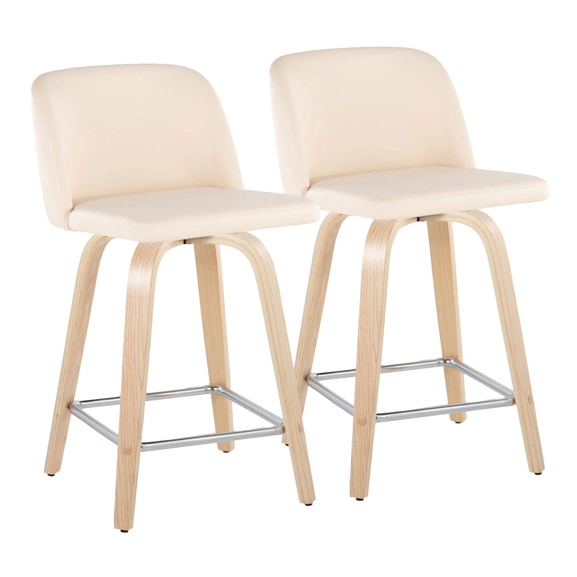 Toriano 24" Fixed Height Counter Stool - Set of 2 Brown By LumiSource - Image 6