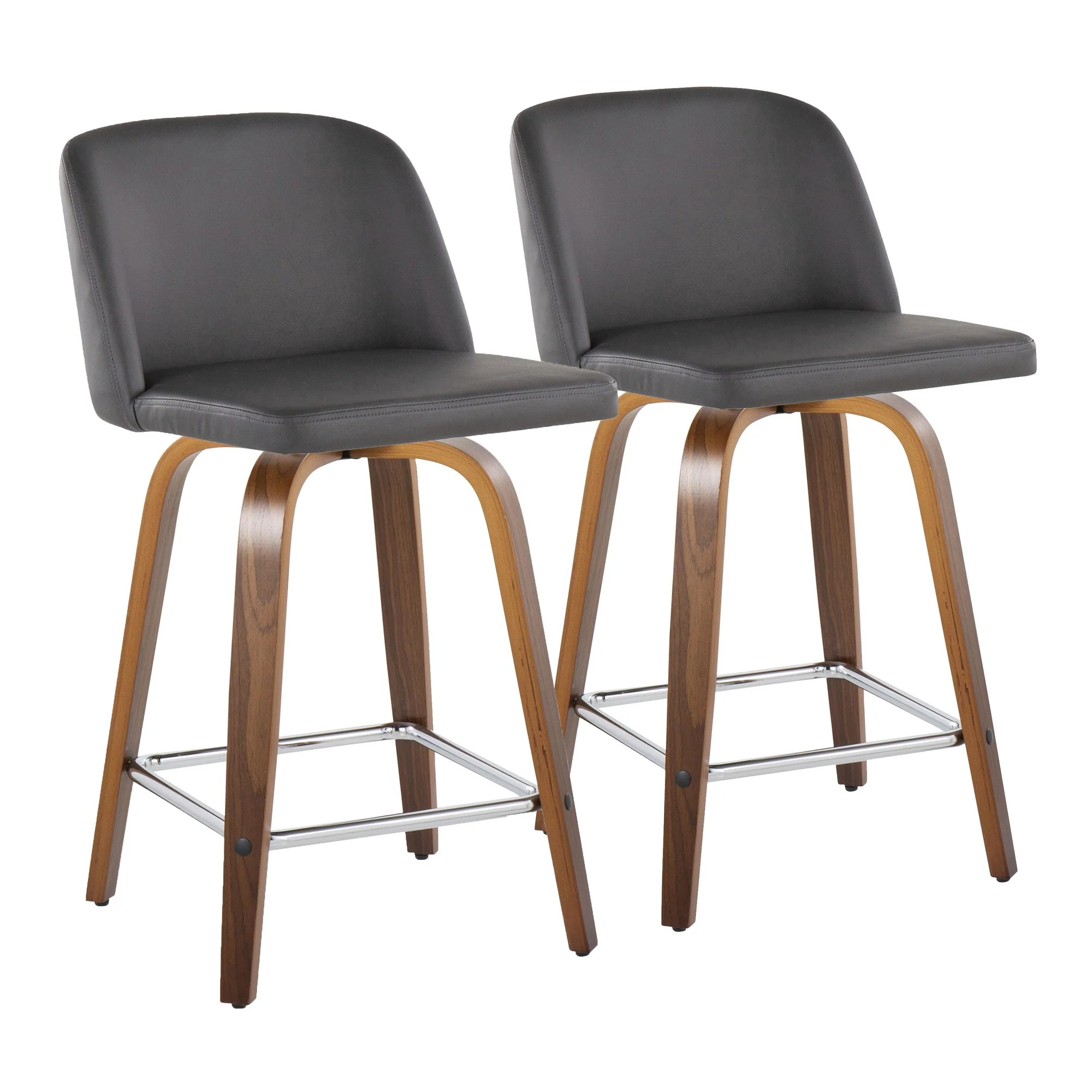 Toriano 24" Fixed Height Counter Stool - Set of 2 Brown By LumiSource - Image 13