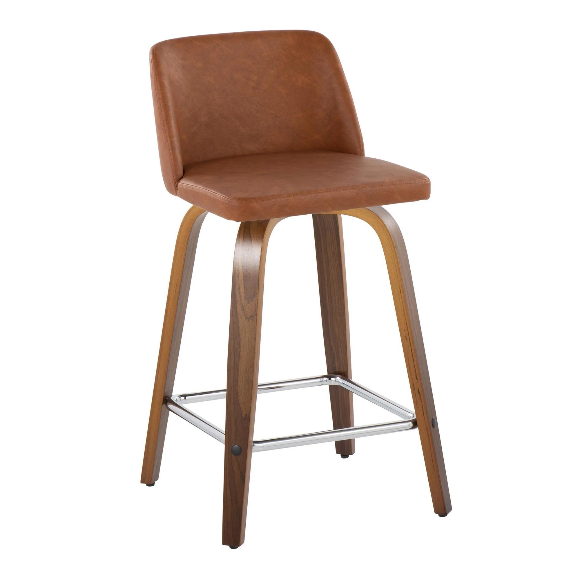 Toriano 24" Fixed Height Counter Stool - Set of 2 Brown By LumiSource - Image 2