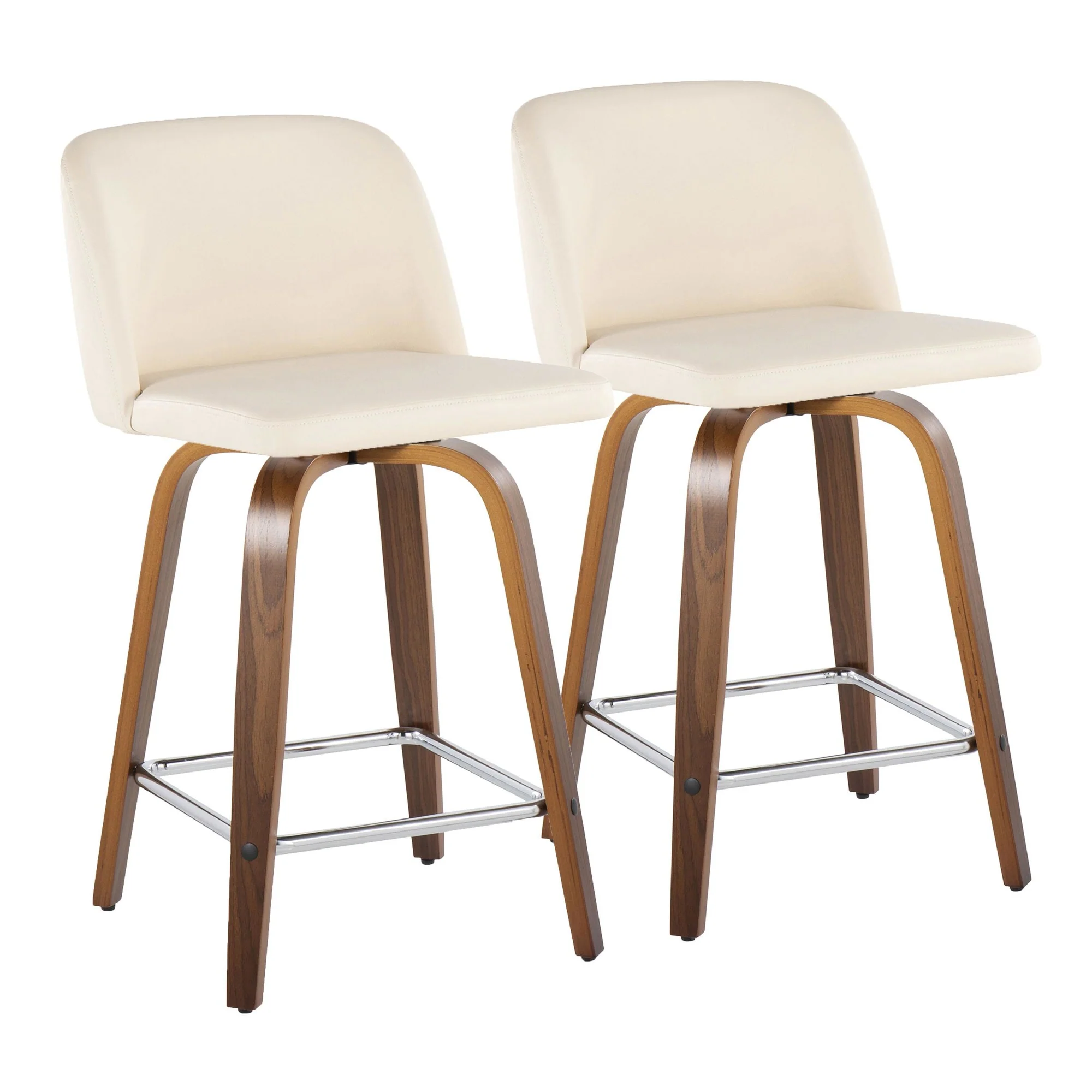 Toriano 24" Fixed Height Counter Stool - Set of 2 Brown By LumiSource - Image 6