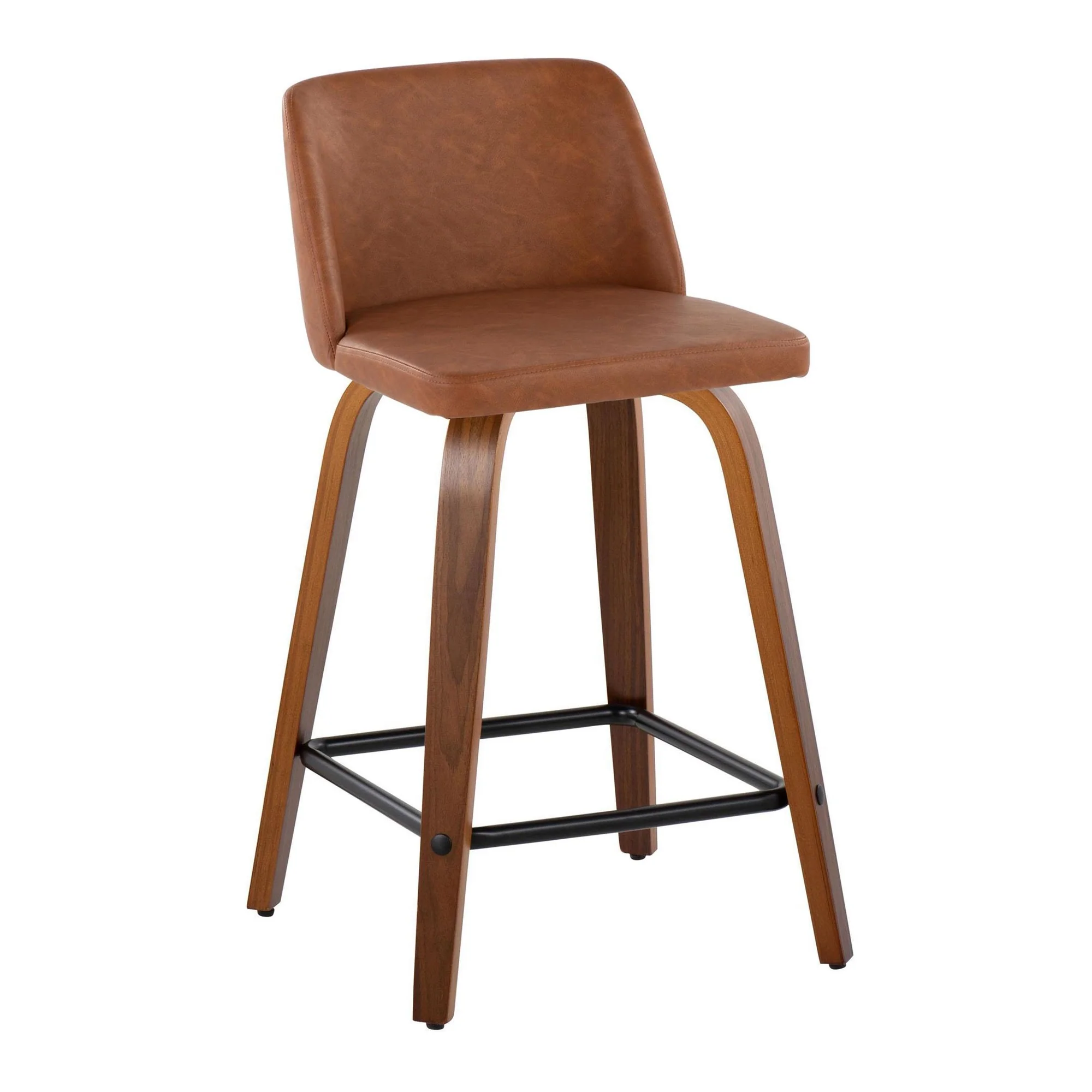 Toriano 24" Fixed Height Counter Stool - Set of 2 Brown By LumiSource - Image 2