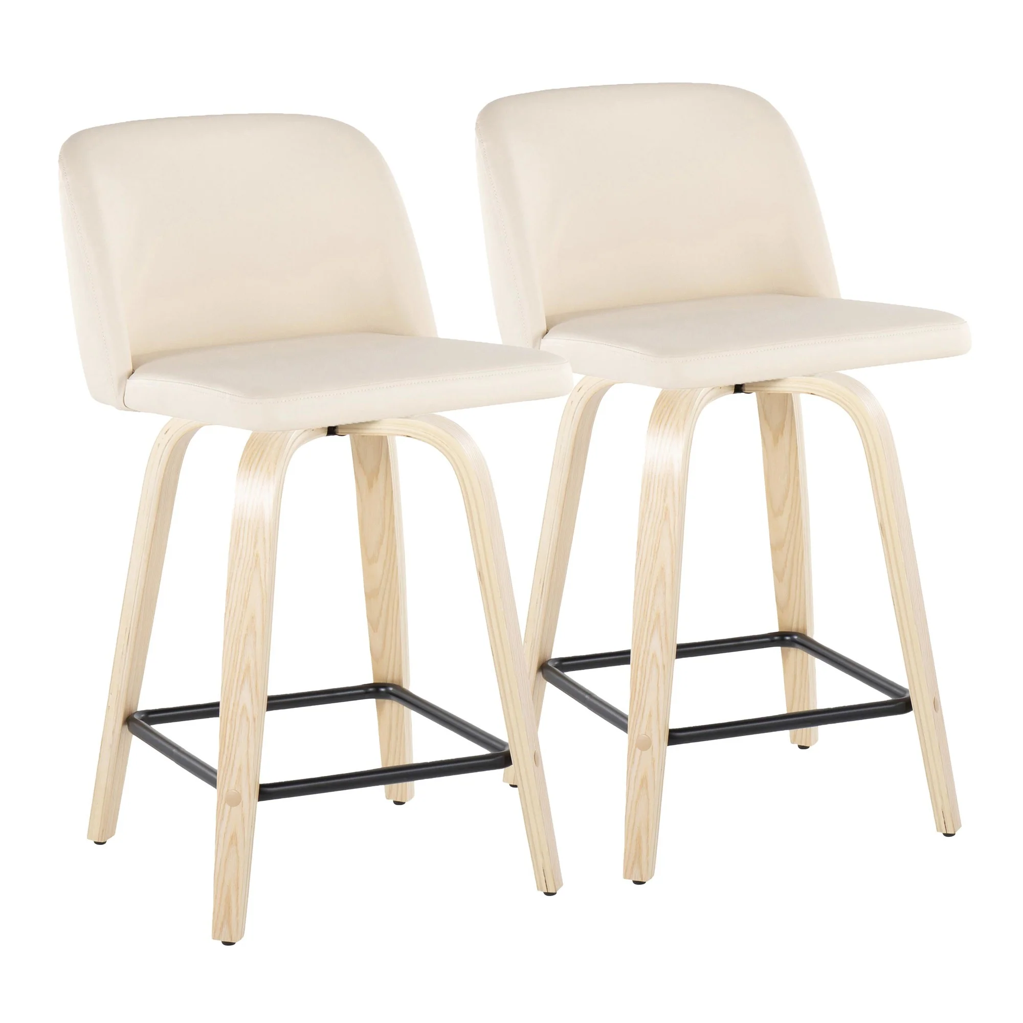 Toriano 24" Fixed Height Counter Stool - Set of 2 Brown By LumiSource - Image 7