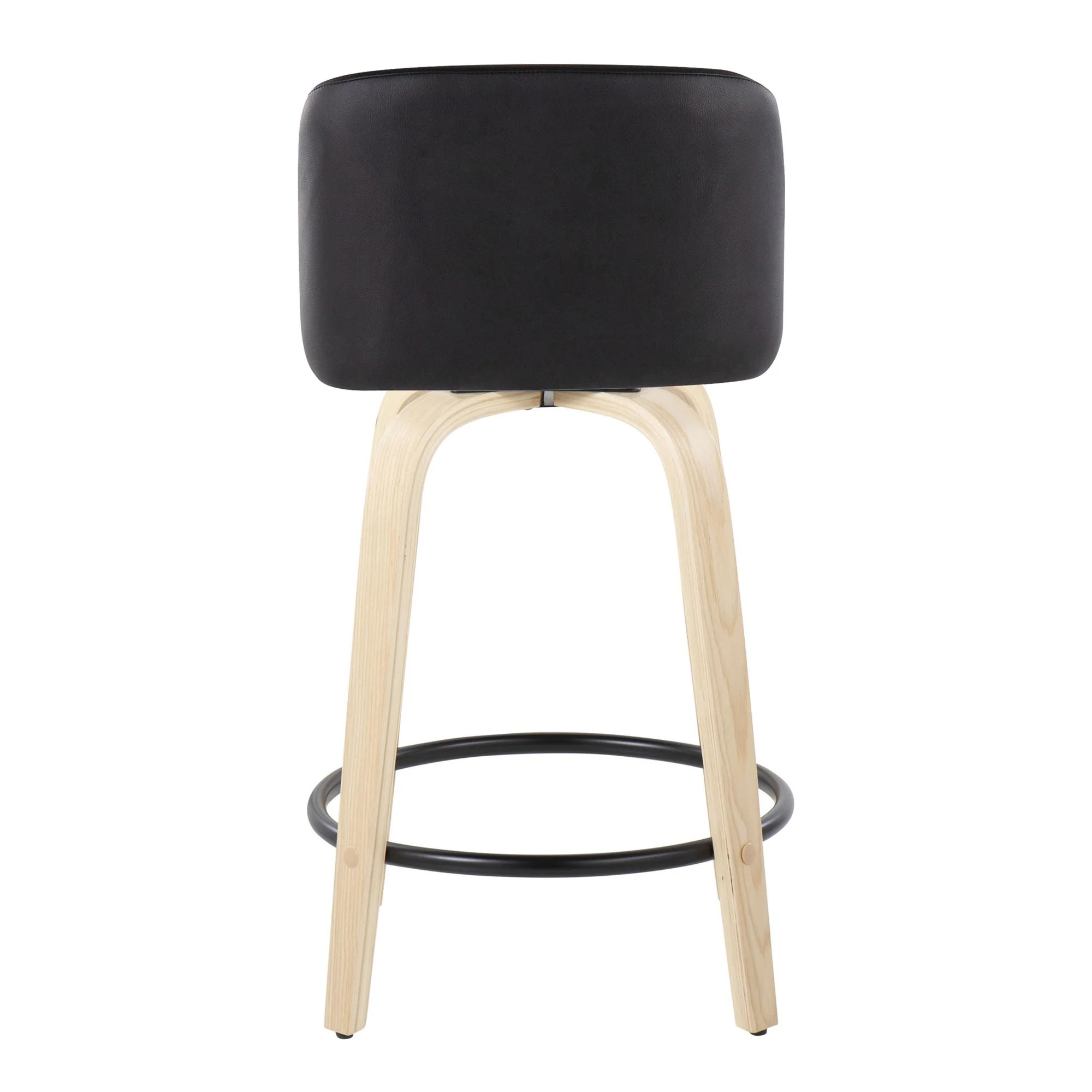 Toriano 24" Fixed-Height Counter Stool - Set of 2 By LumiSource - B24-TRNOPU-GRTZQ2 NABK2 - Image 10