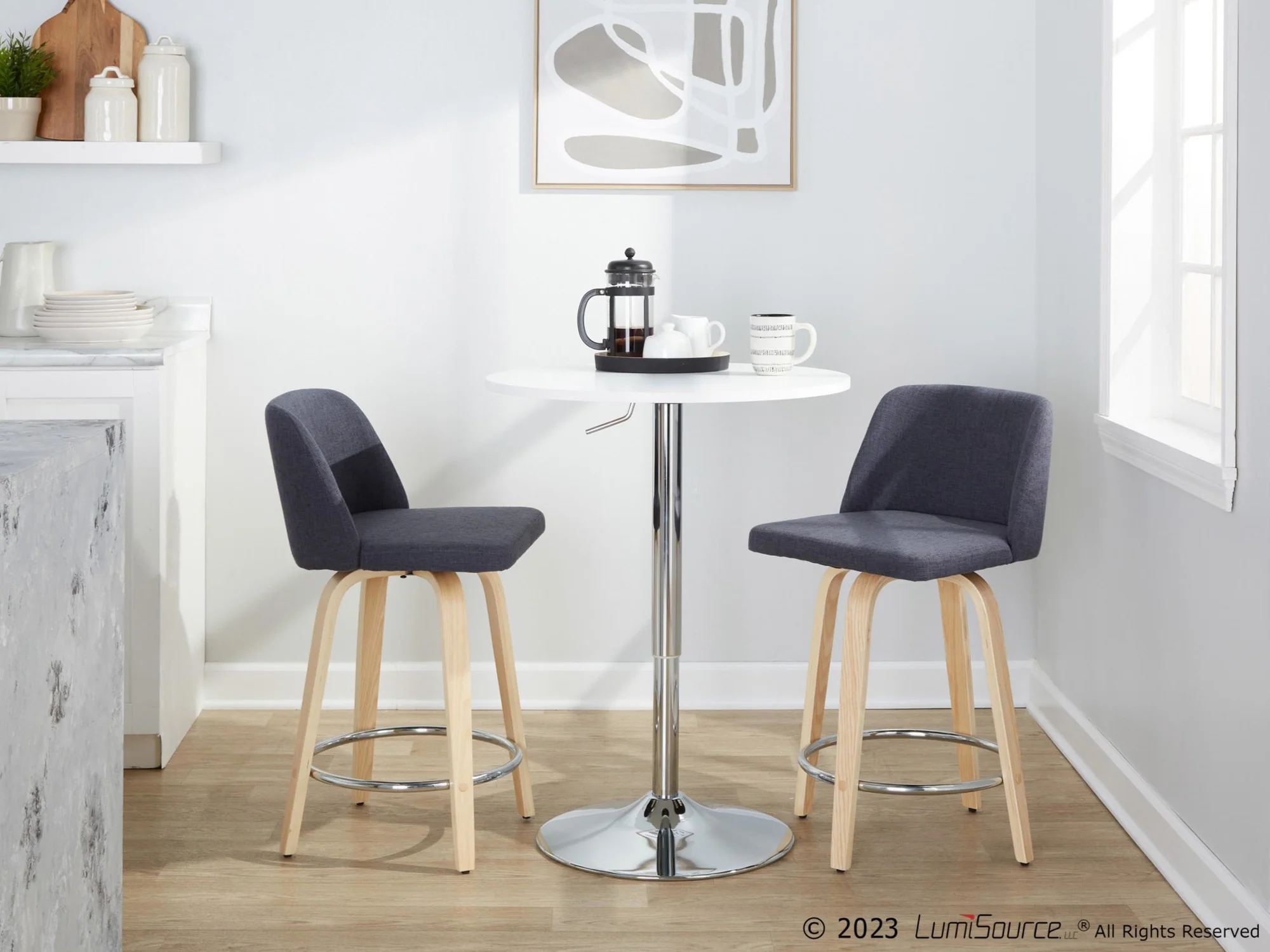 Toriano 24" Fixed-Height Counter Stool - Set of 2 By LumiSource - B24-TRNOPU-GRTZQ2 NABK2 - Image 13