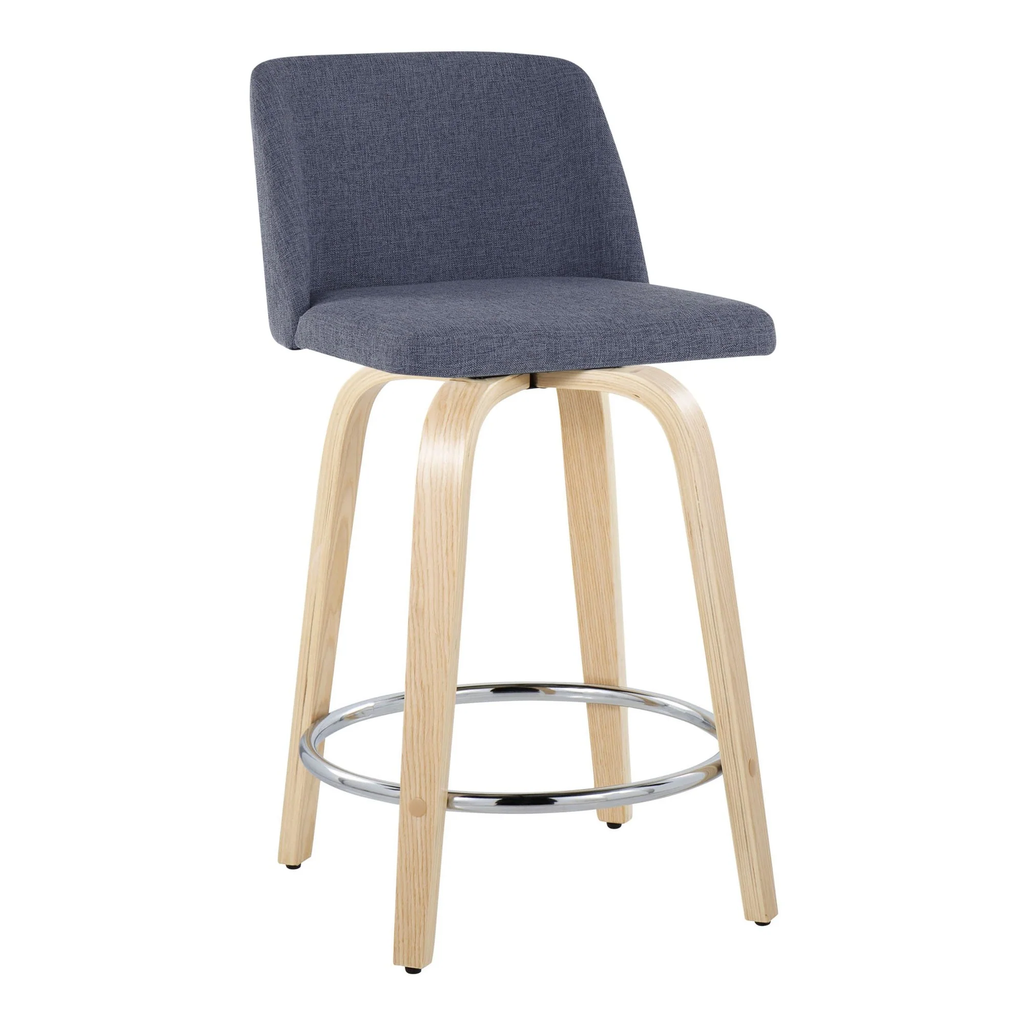 Toriano 24" Fixed-Height Counter Stool - Set of 2 By LumiSource - B24-TRNOPU-GRTZQ2 NABK2 - Image 16