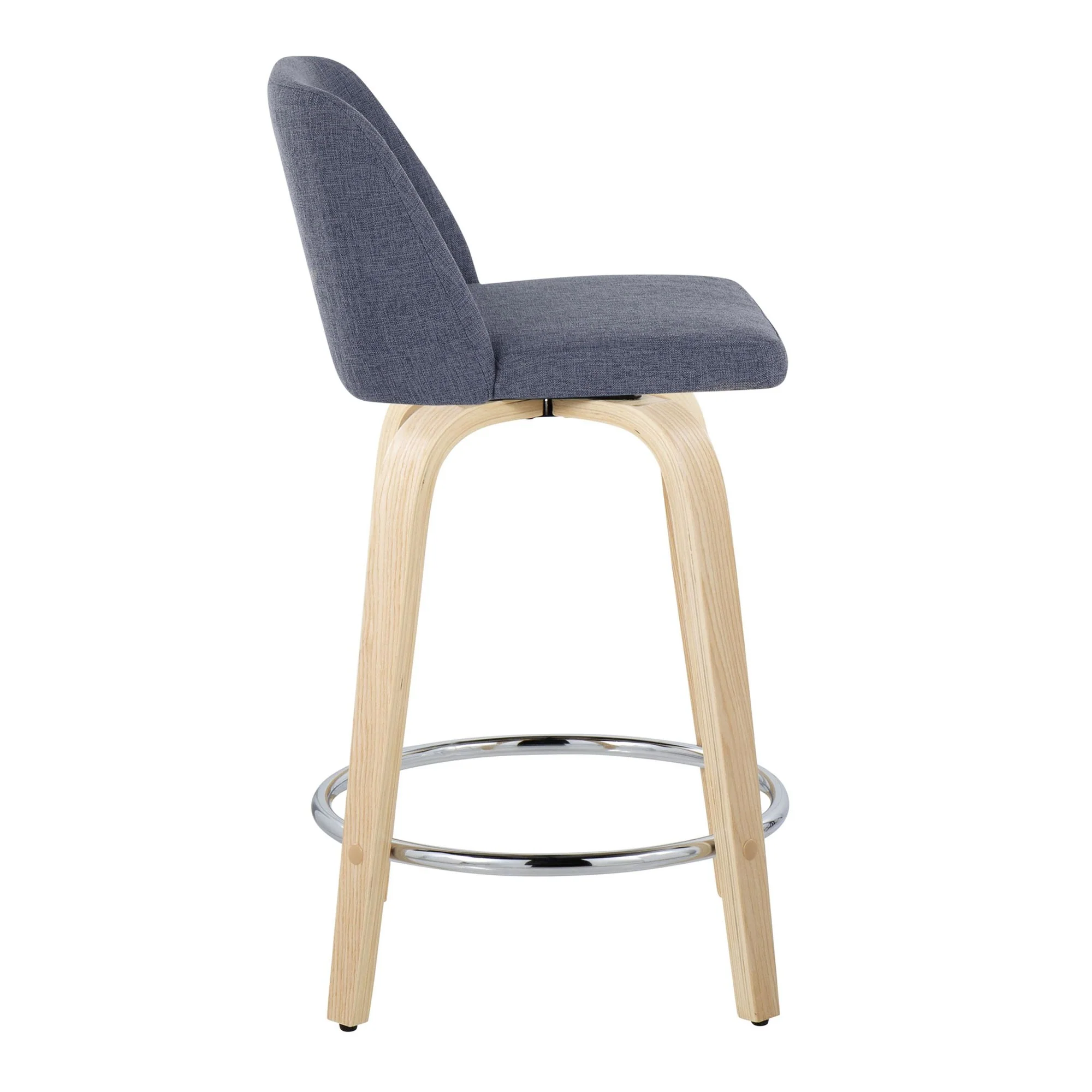 Toriano 24" Fixed-Height Counter Stool - Set of 2 By LumiSource - B24-TRNOPU-GRTZQ2 NABK2 - Image 17