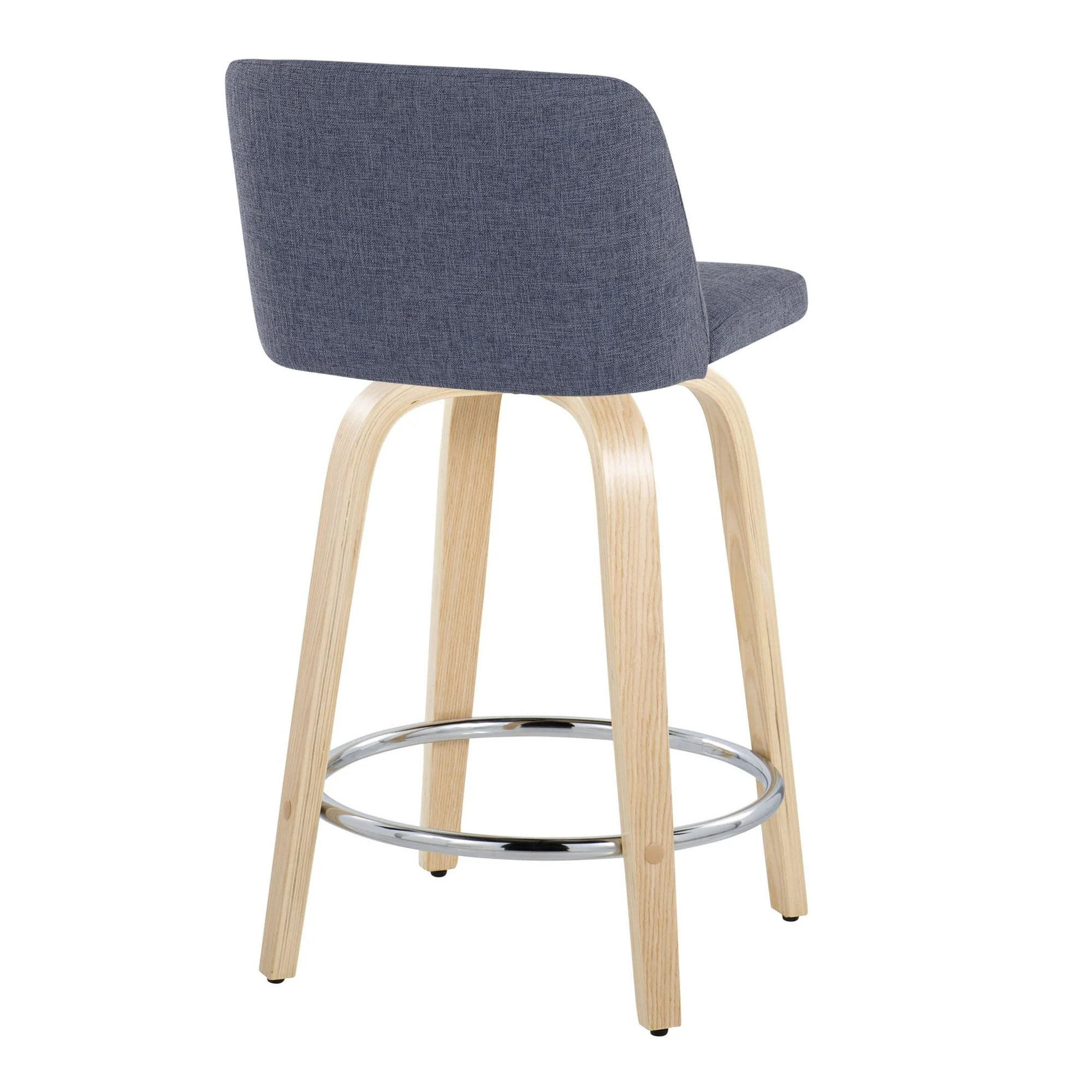 Toriano 24" Fixed-Height Counter Stool - Set of 2 By LumiSource - B24-TRNOPU-GRTZQ2 NABK2 - Image 18