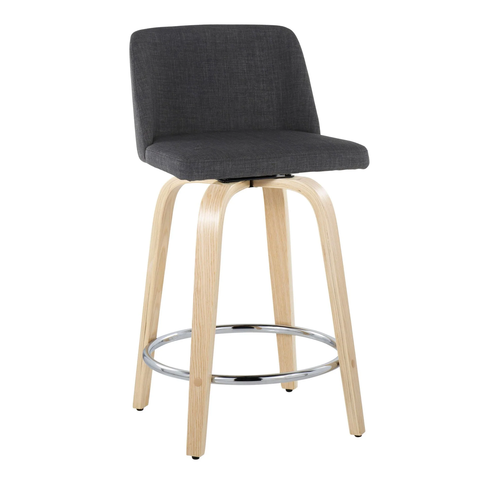 Toriano 24" Fixed-Height Counter Stool - Set of 2 By LumiSource - B24-TRNOPU-GRTZQ2 NABK2 - Image 26