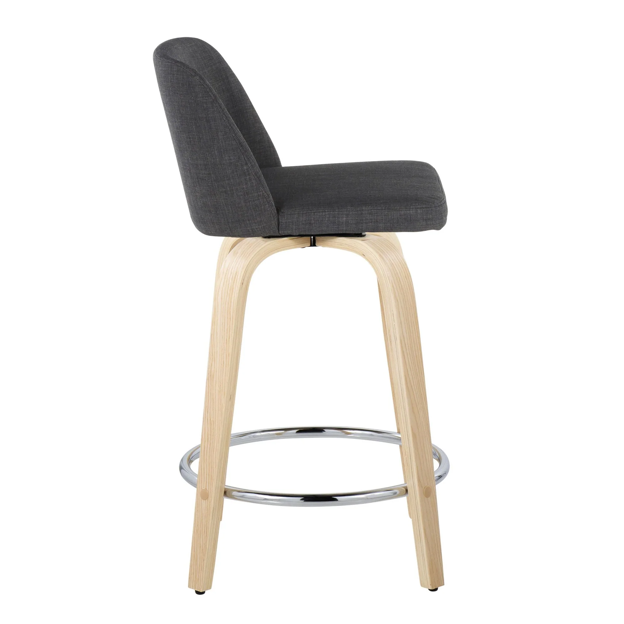 Toriano 24" Fixed-Height Counter Stool - Set of 2 By LumiSource - B24-TRNOPU-GRTZQ2 NABK2 - Image 27