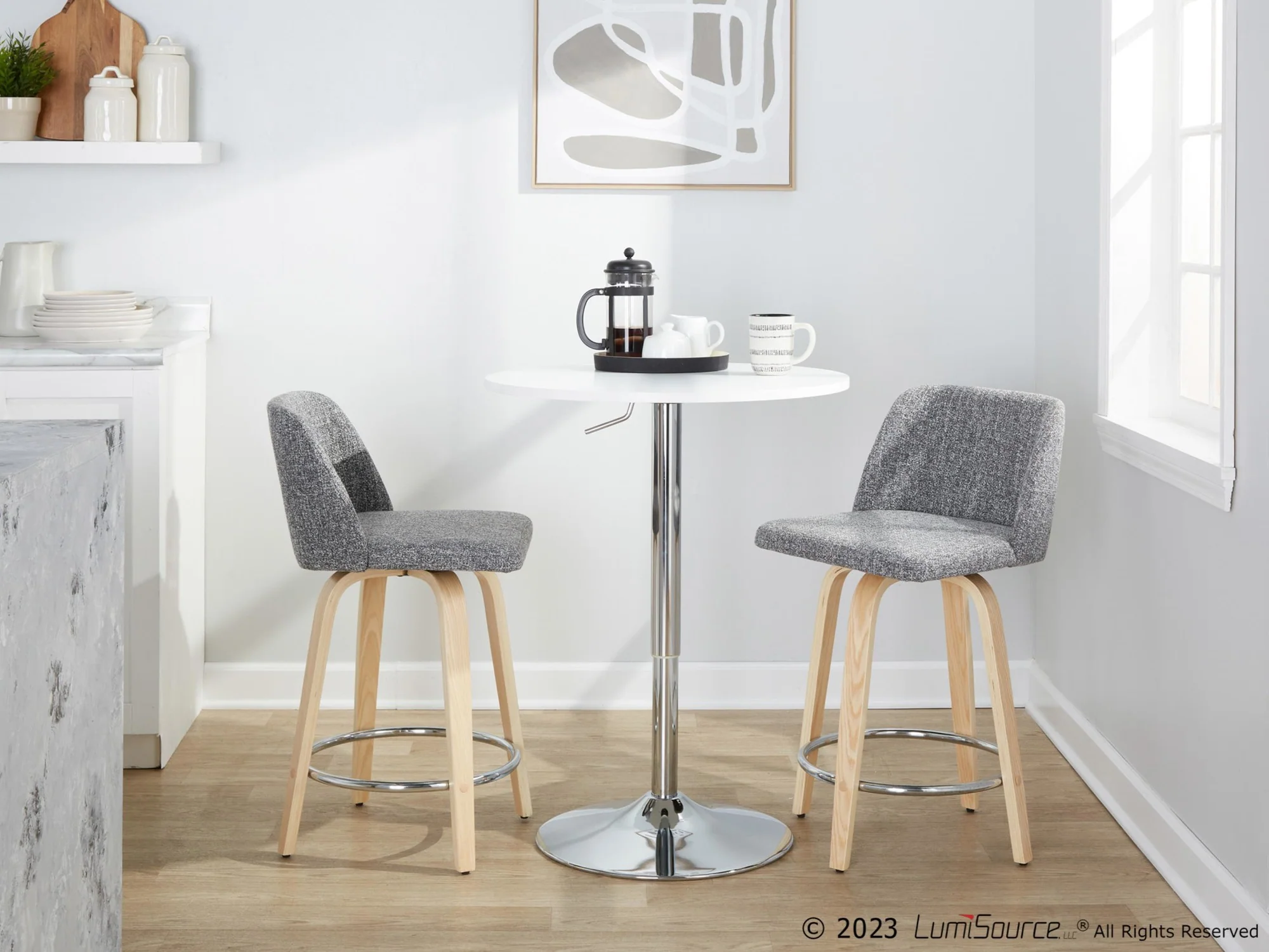 Toriano 24" Fixed-Height Counter Stool - Set of 2 By LumiSource - B24-TRNOPU-GRTZQ2 NABK2 - Image 33