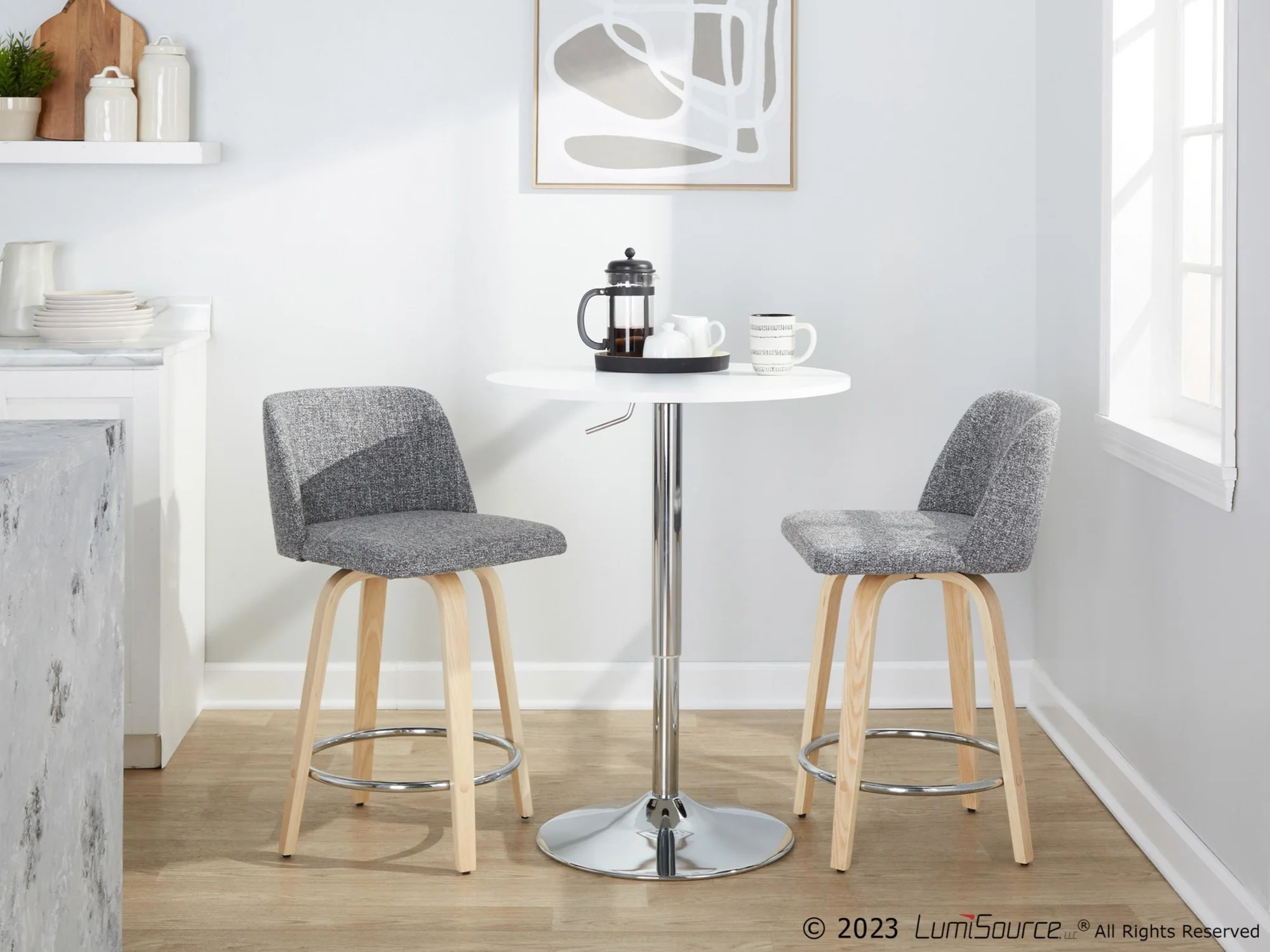 Toriano 24" Fixed-Height Counter Stool - Set of 2 By LumiSource - B24-TRNOPU-GRTZQ2 NABK2 - Image 34