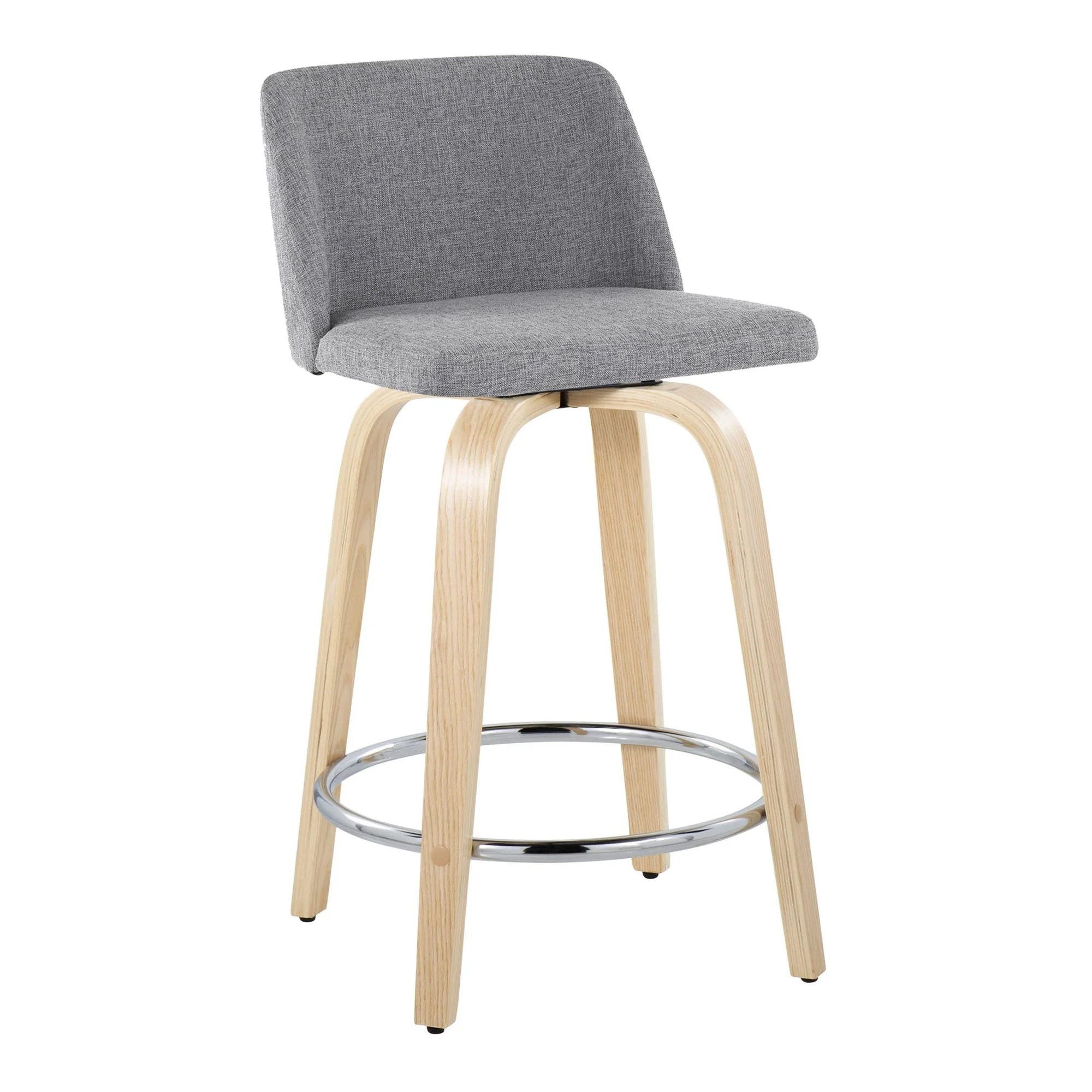 Toriano 24" Fixed-Height Counter Stool - Set of 2 By LumiSource - B24-TRNOPU-GRTZQ2 NABK2 - Image 36