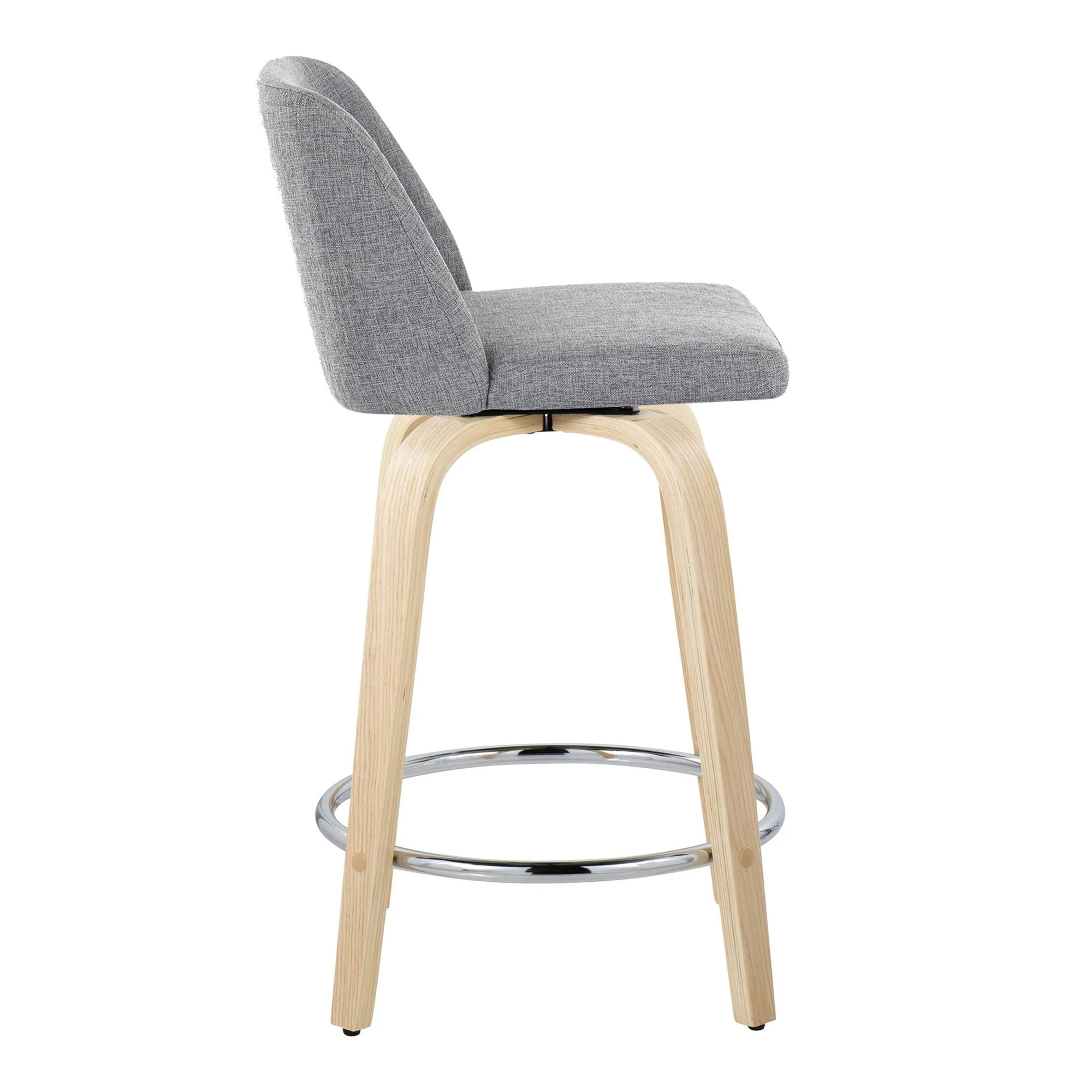 Toriano 24" Fixed-Height Counter Stool - Set of 2 By LumiSource - B24-TRNOPU-GRTZQ2 NABK2 - Image 37