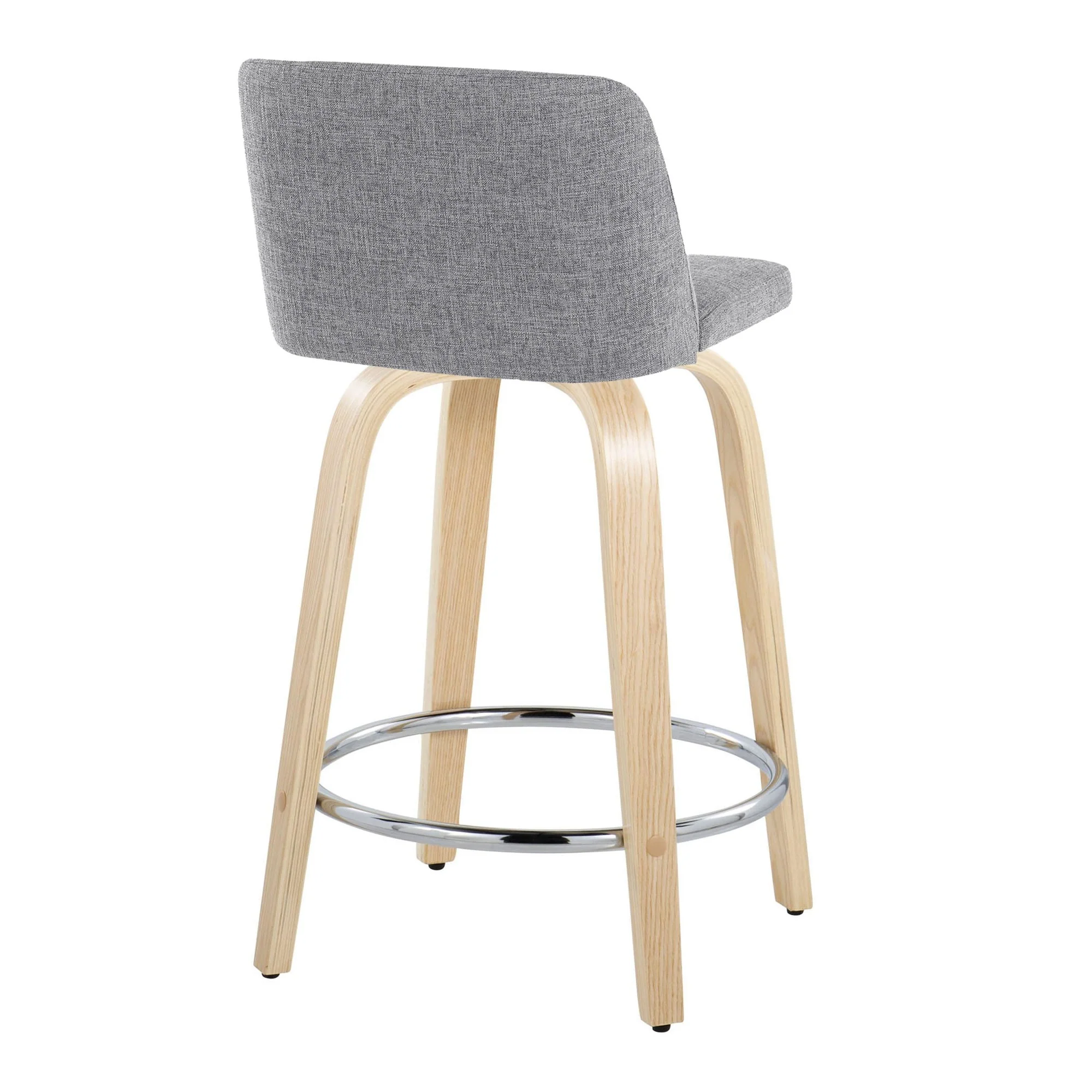 Toriano 24" Fixed-Height Counter Stool - Set of 2 By LumiSource - B24-TRNOPU-GRTZQ2 NABK2 - Image 38