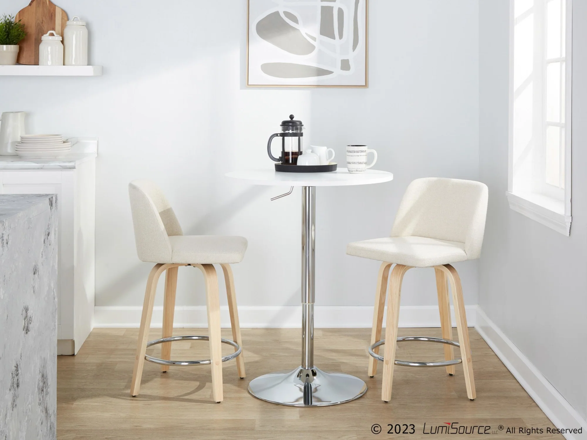 Toriano 24" Fixed-Height Counter Stool - Set of 2 By LumiSource - B24-TRNOPU-GRTZQ2 NABK2 - Image 43