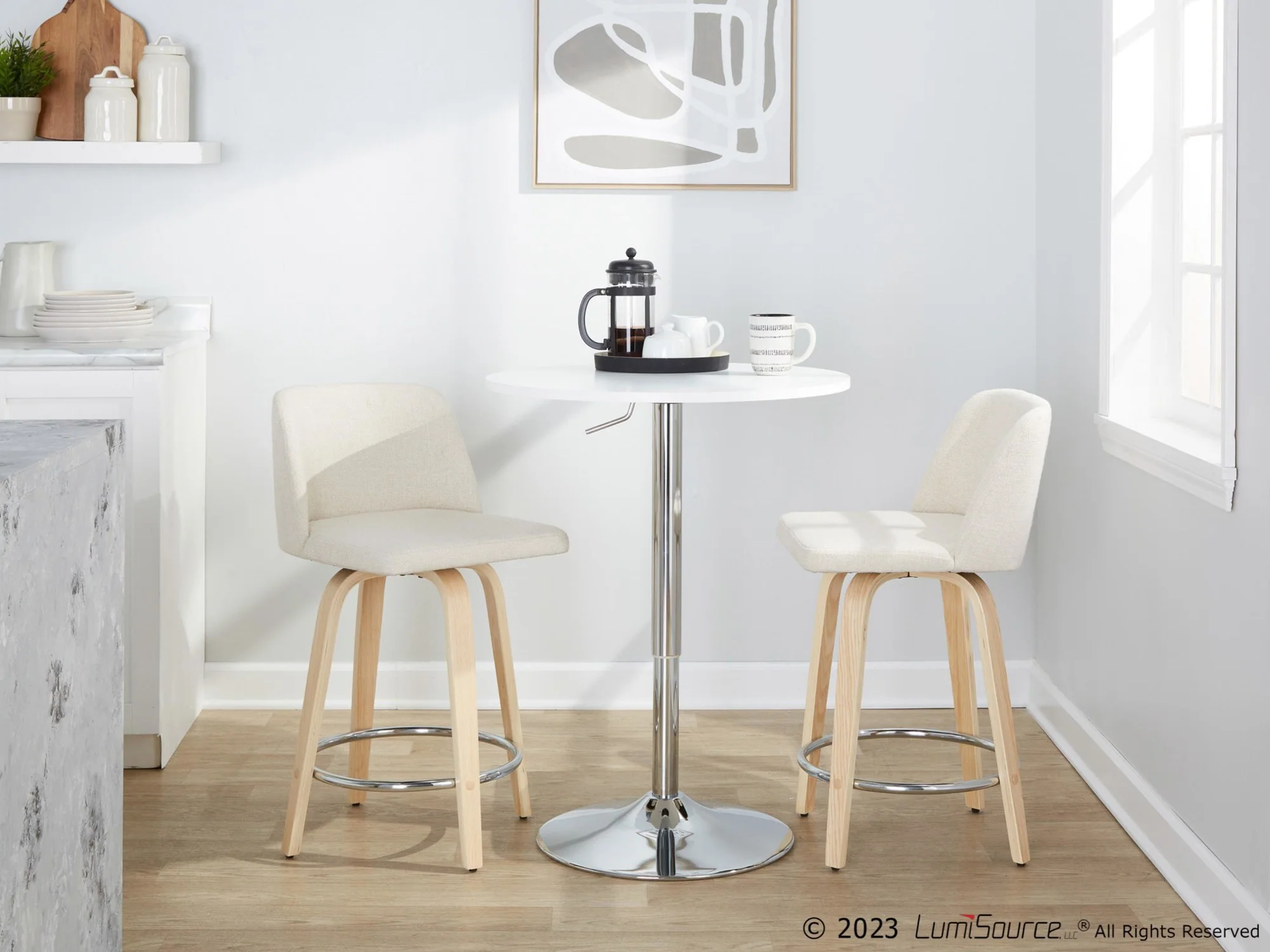 Toriano 24" Fixed-Height Counter Stool - Set of 2 By LumiSource - B24-TRNOPU-GRTZQ2 NABK2 - Image 44