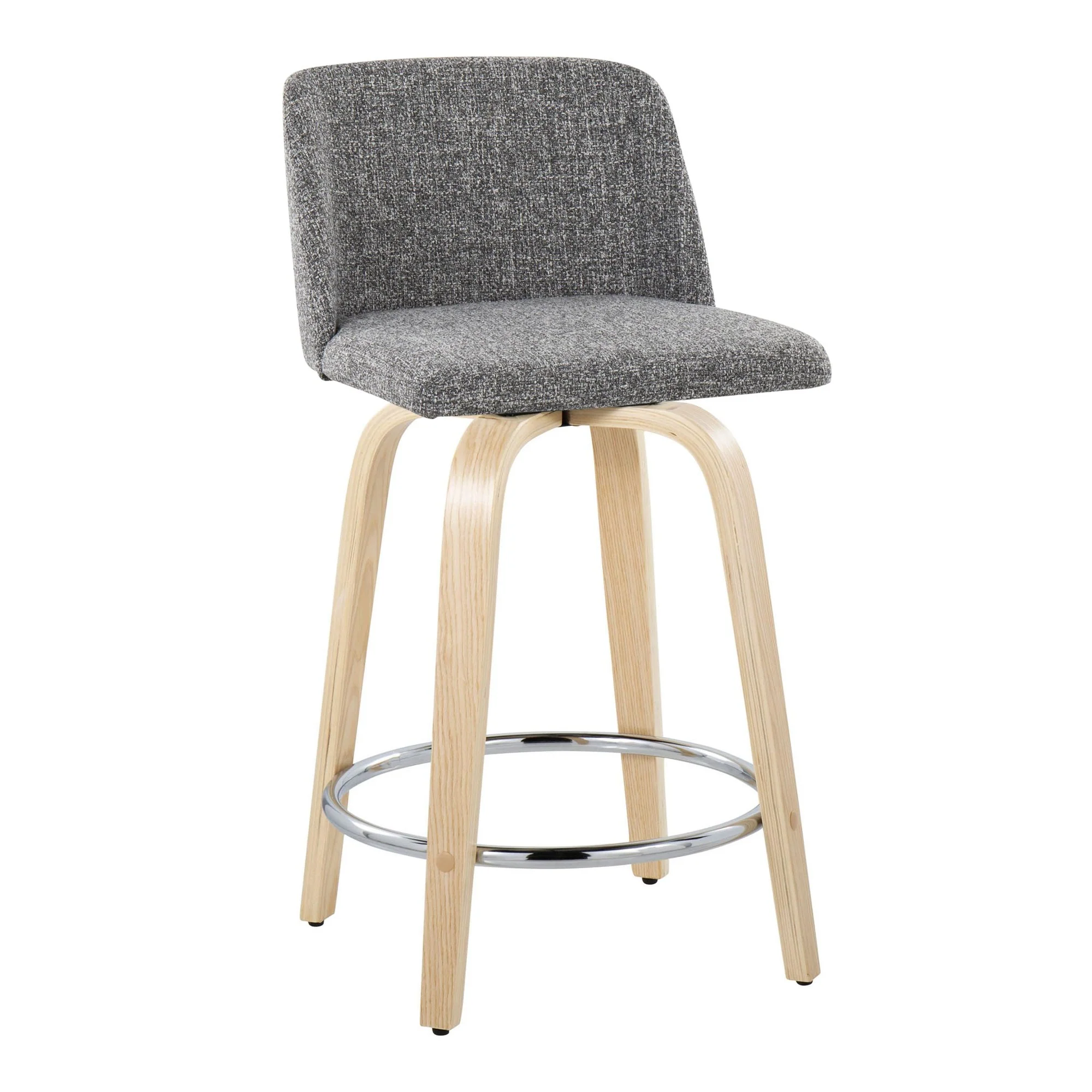 Toriano 24" Fixed-Height Counter Stool - Set of 2 By LumiSource - B24-TRNOPU-GRTZQ2 NABK2 - Image 55