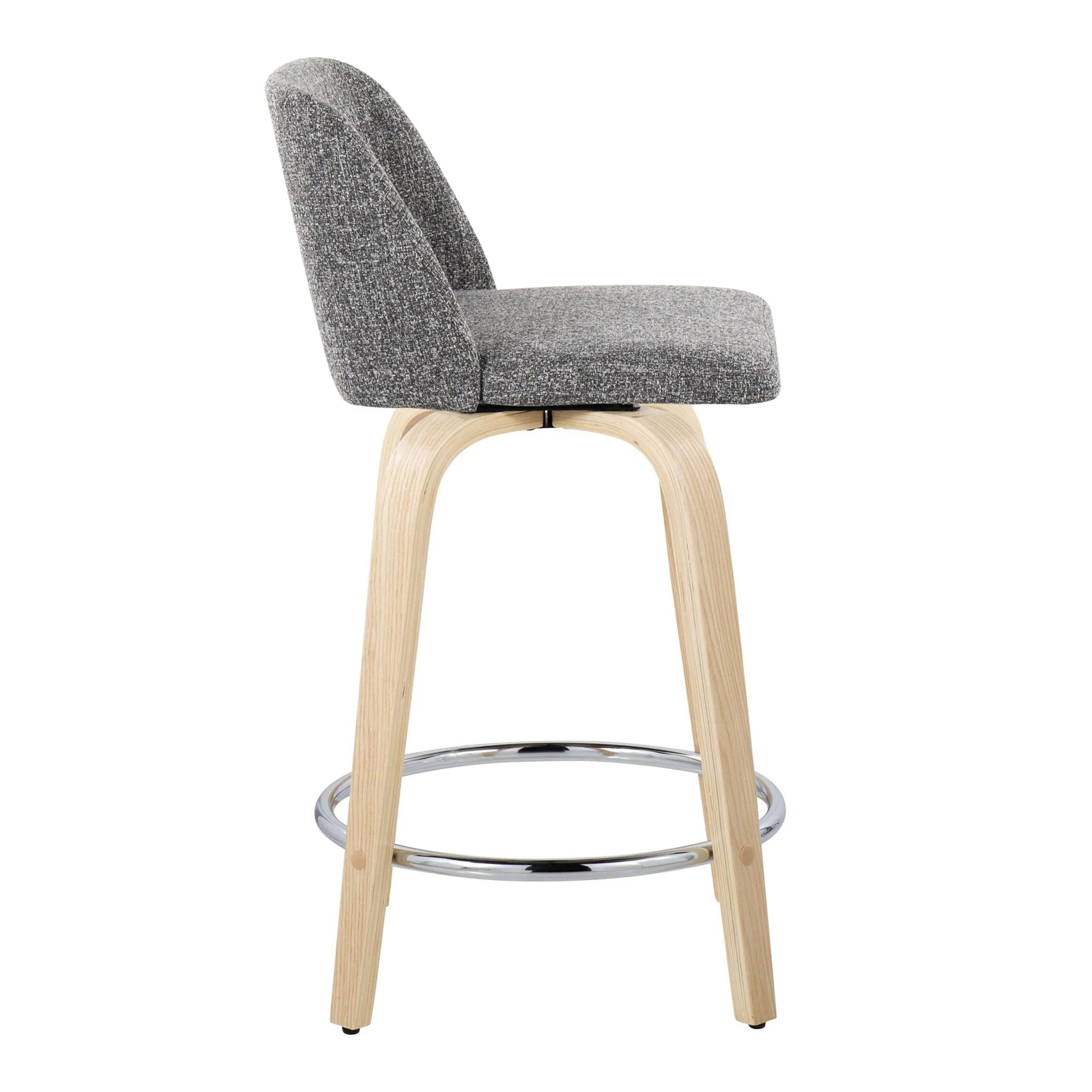 Toriano 24" Fixed-Height Counter Stool - Set of 2 By LumiSource - B24-TRNOPU-GRTZQ2 NABK2 - Image 56