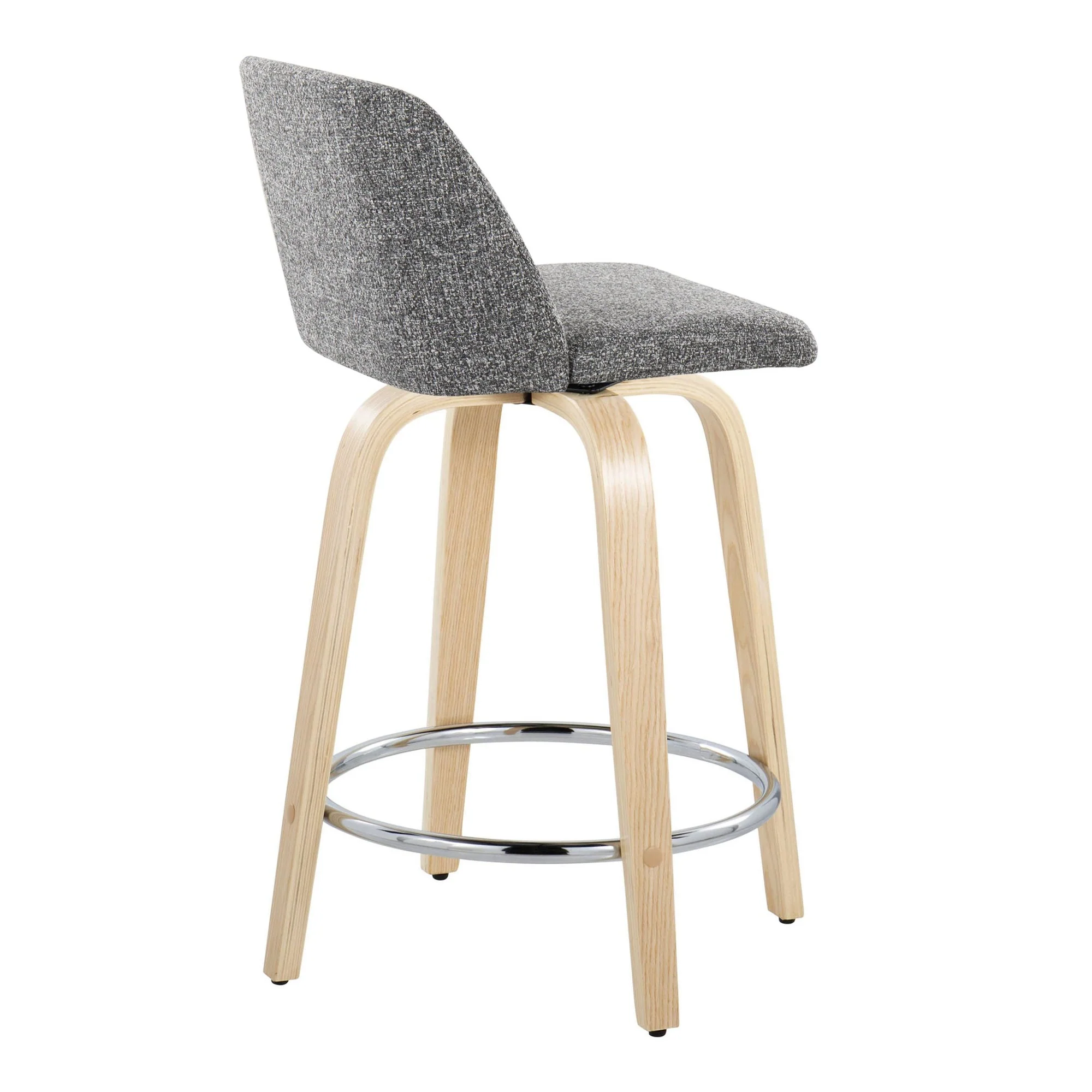 Toriano 24" Fixed-Height Counter Stool - Set of 2 By LumiSource - B24-TRNOPU-GRTZQ2 NABK2 - Image 57