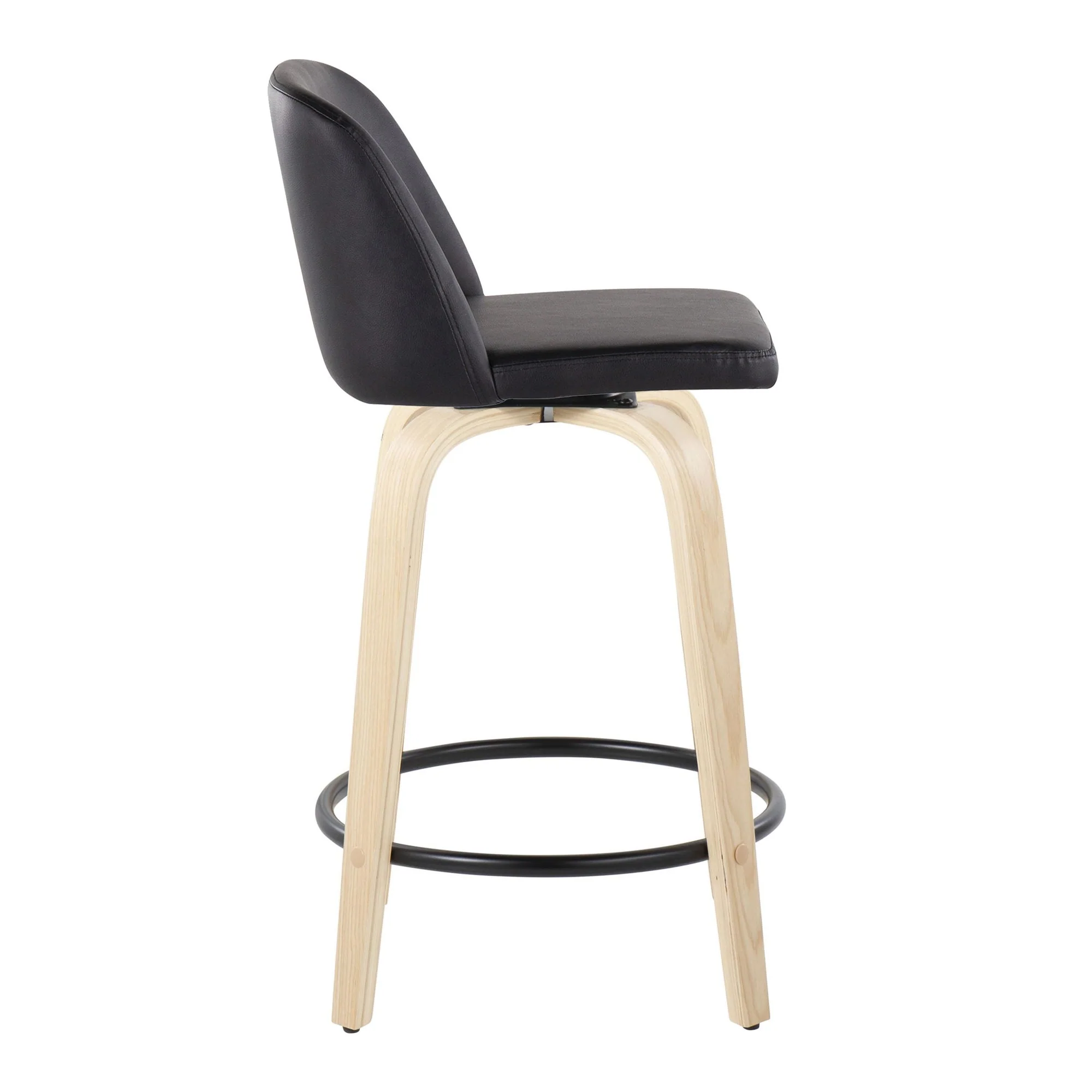 Toriano 24" Fixed-Height Counter Stool - Set of 2 By LumiSource - B24-TRNOPU-GRTZQ2 NABK2 - Image 7