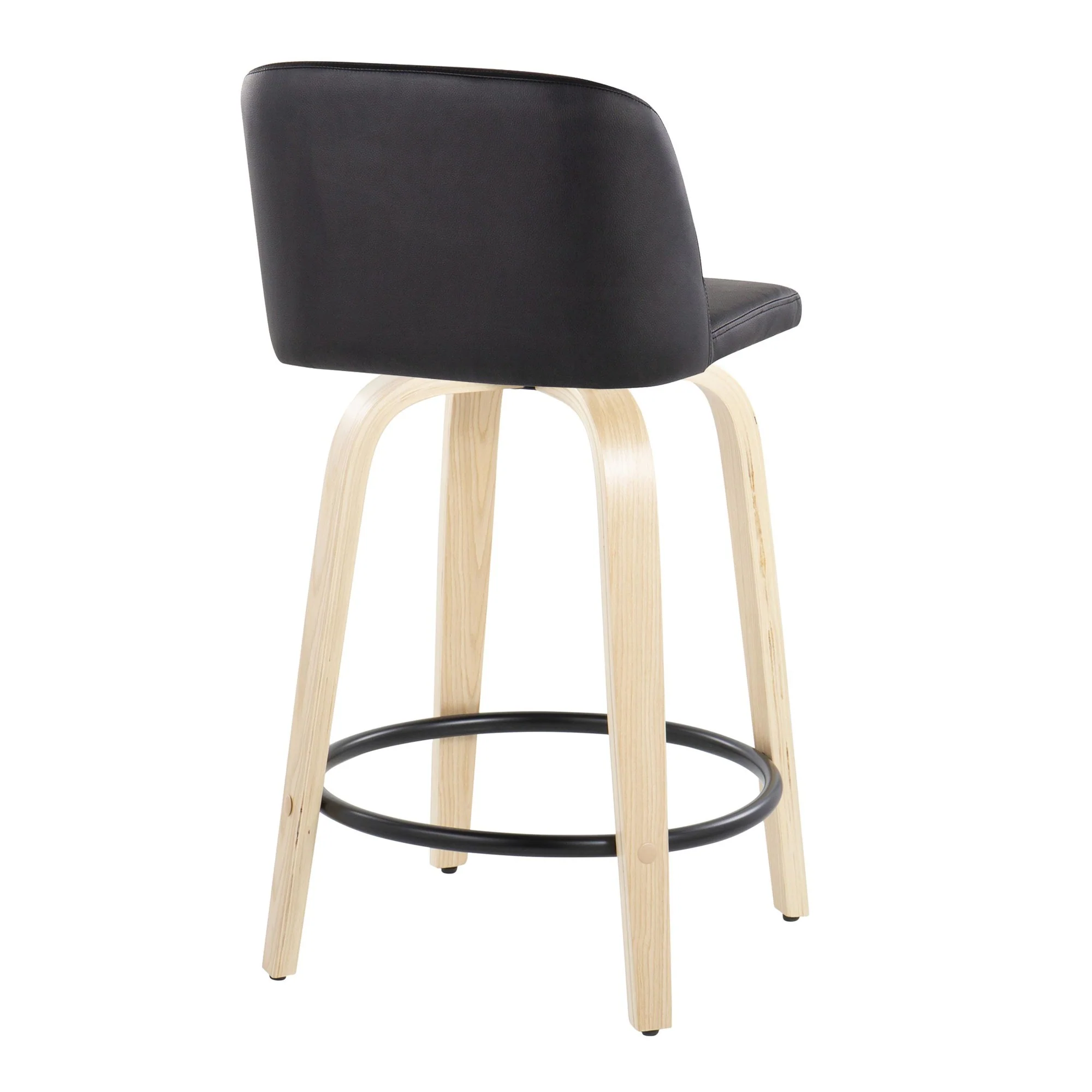 Toriano 24" Fixed-Height Counter Stool - Set of 2 By LumiSource - B24-TRNOPU-GRTZQ2 NABK2 - Image 8