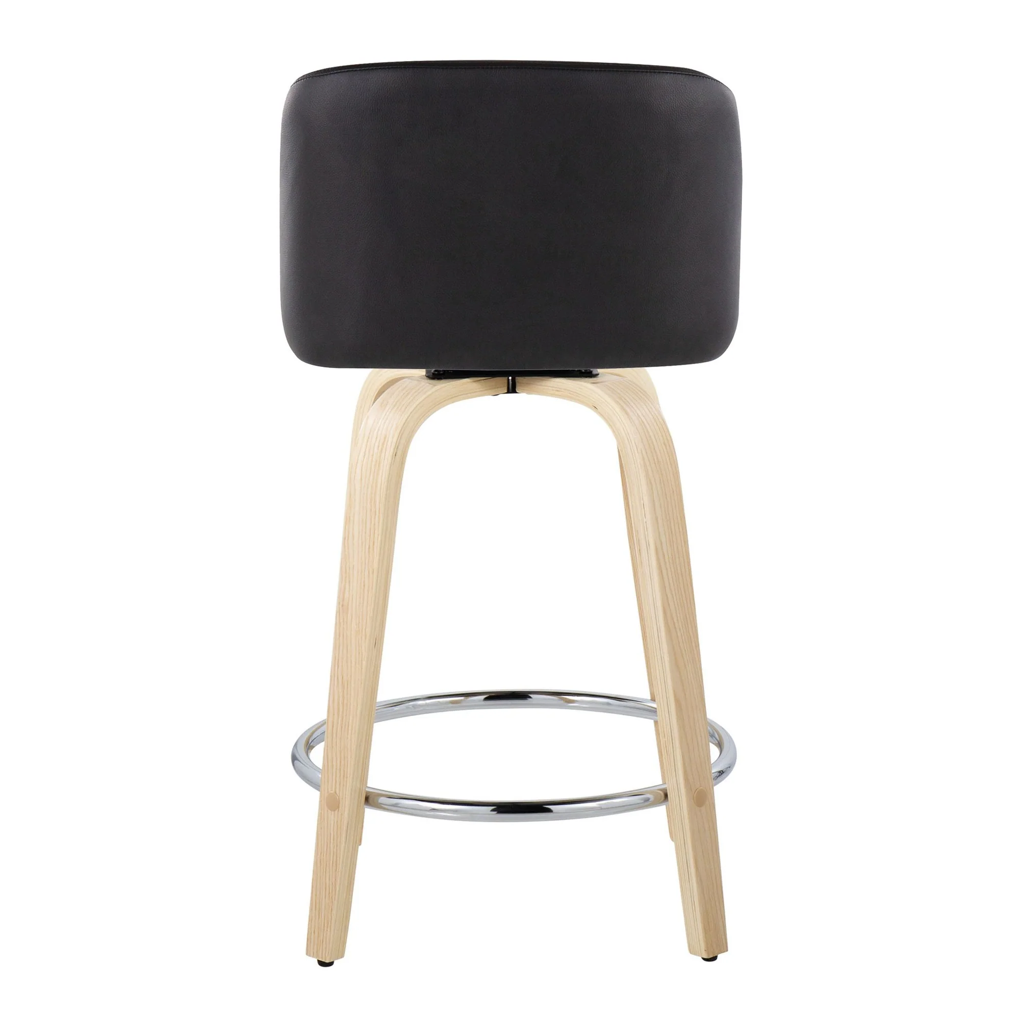 Toriano 24" Fixed-Height Counter Stool - Set of 2 By LumiSource - B24-TRNOPU-GRTZR2 NABK2 - Image 10