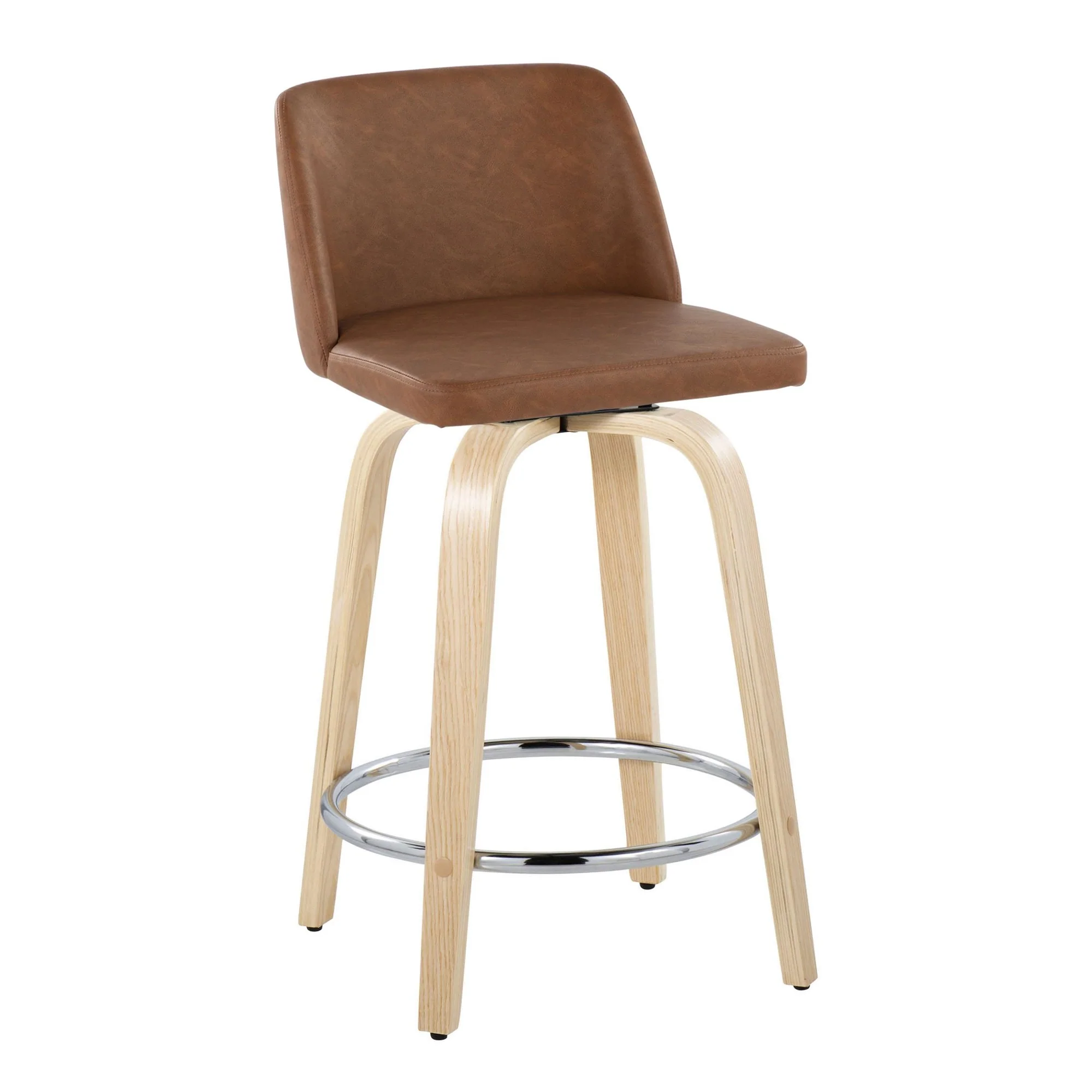 Toriano 24" Fixed-Height Counter Stool - Set of 2 By LumiSource - B24-TRNOPU-GRTZR2 NABK2 - Image 16