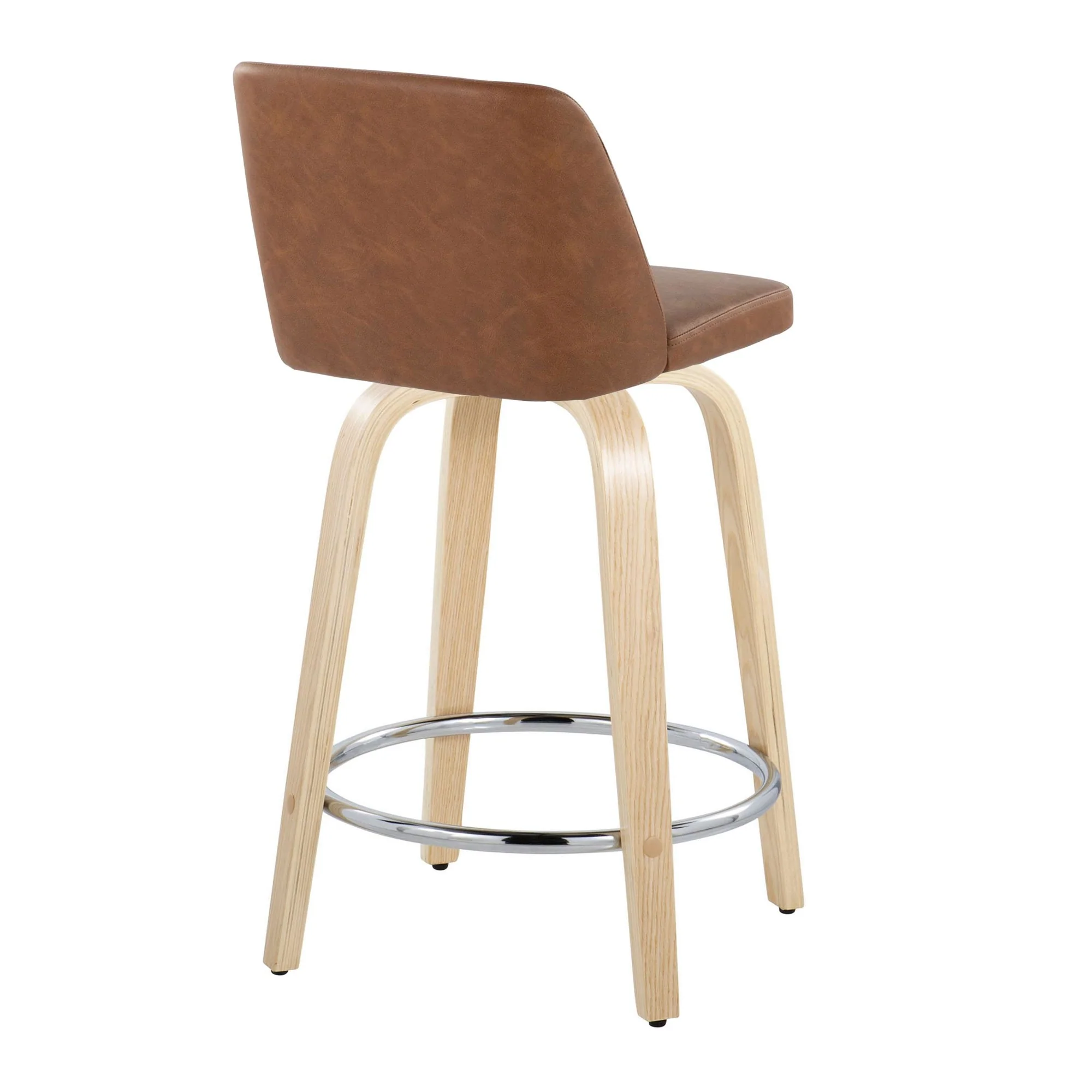 Toriano 24" Fixed-Height Counter Stool - Set of 2 By LumiSource - B24-TRNOPU-GRTZR2 NABK2 - Image 18