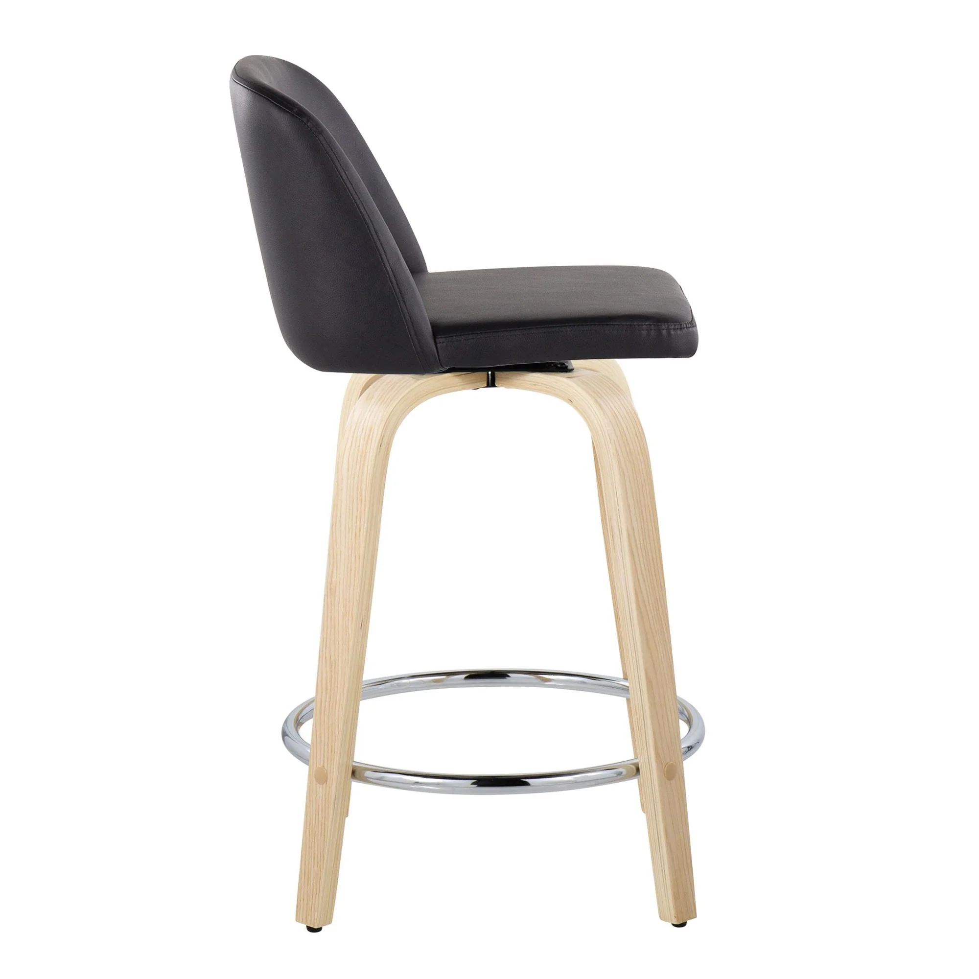 Toriano 24" Fixed-Height Counter Stool - Set of 2 By LumiSource - B24-TRNOPU-GRTZR2 NABK2 - Image 7