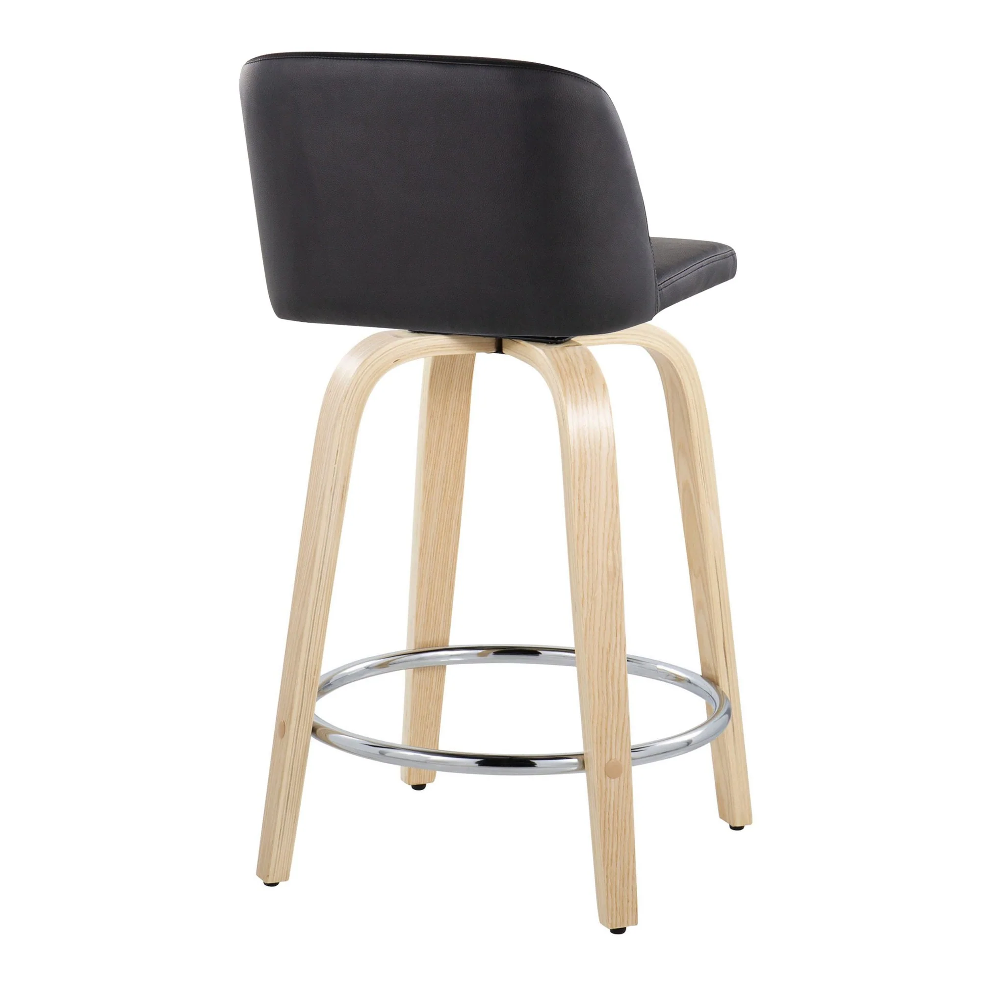 Toriano 24" Fixed-Height Counter Stool - Set of 2 By LumiSource - B24-TRNOPU-GRTZR2 NABK2 - Image 8