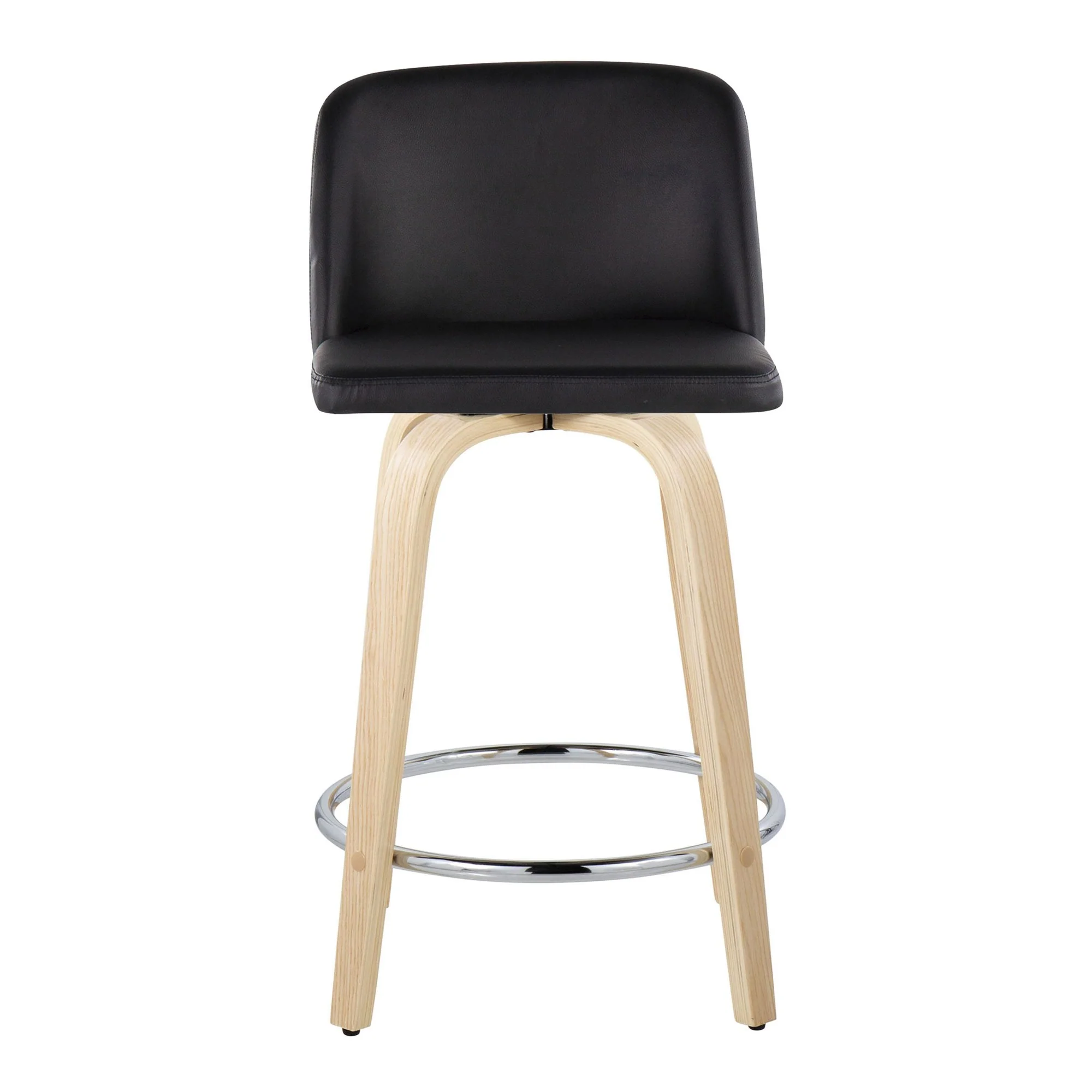 Toriano 24" Fixed-Height Counter Stool - Set of 2 By LumiSource - B24-TRNOPU-GRTZR2 NABK2 - Image 9