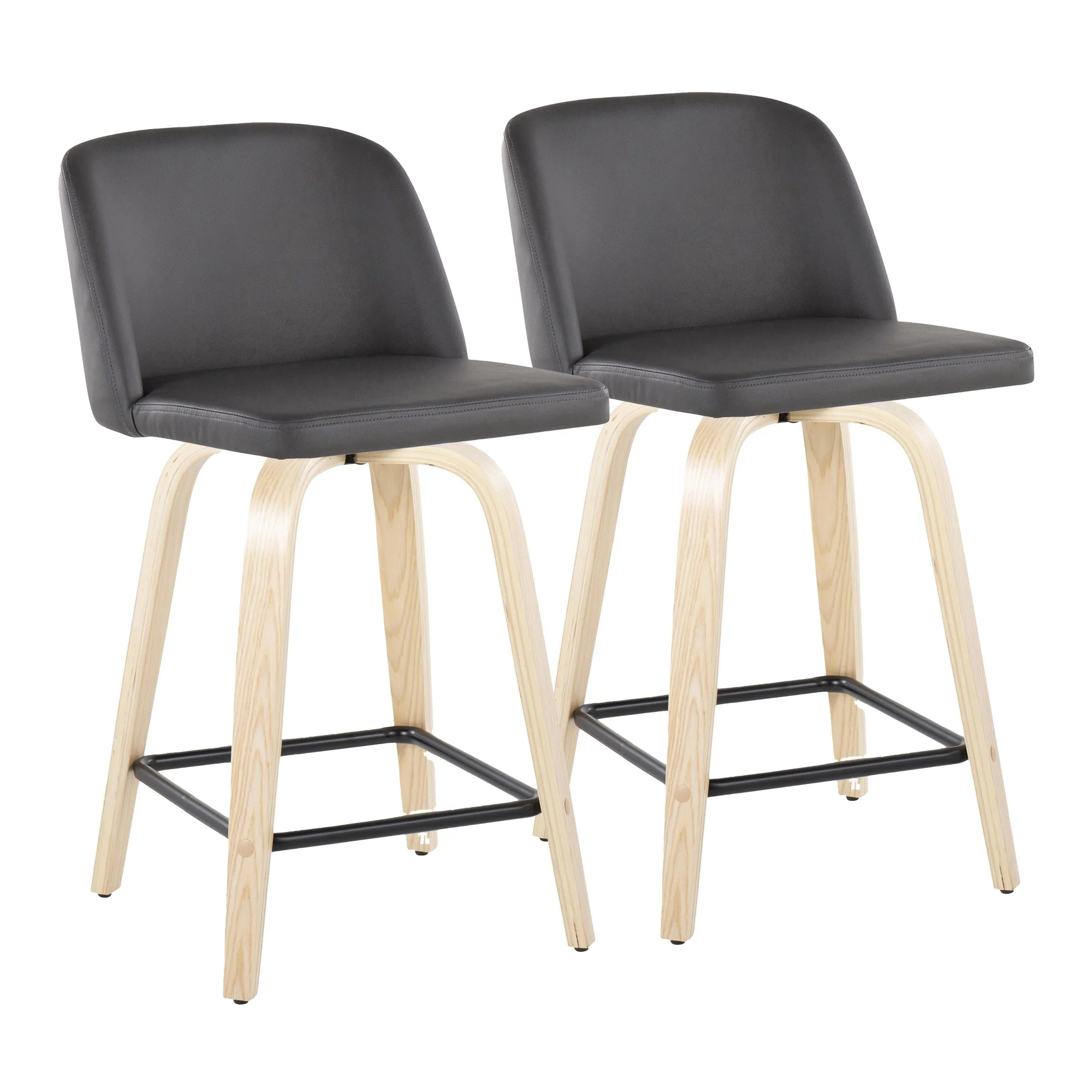 Toriano 24" Fixed Height Counter Stool - Set of 2 Cream By LumiSource - Image 8