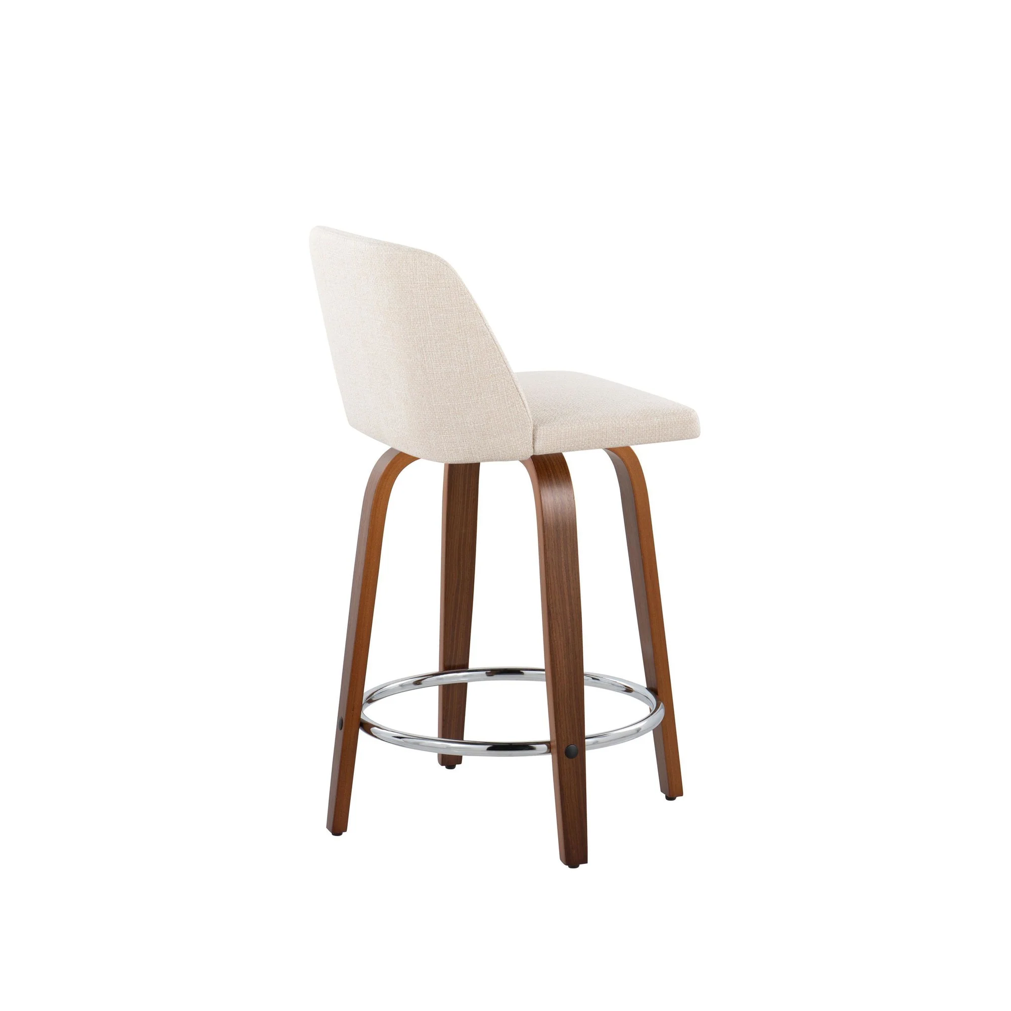 Toriano 24" Fixed Height Counter Stool - Set of 2 Walnut Black By LumiSource - Image 5
