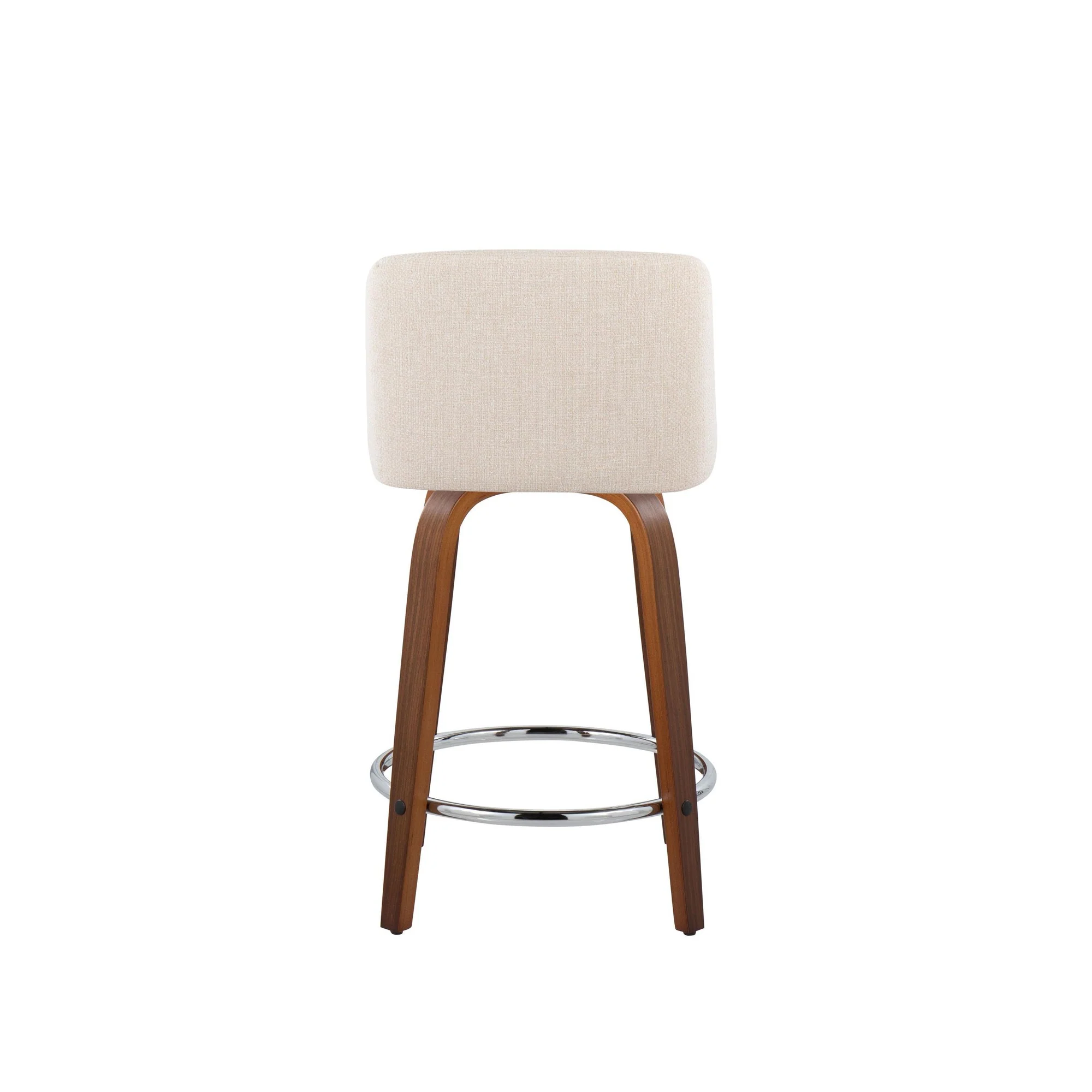 Toriano 24" Fixed Height Counter Stool - Set of 2 Walnut Black By LumiSource - Image 6