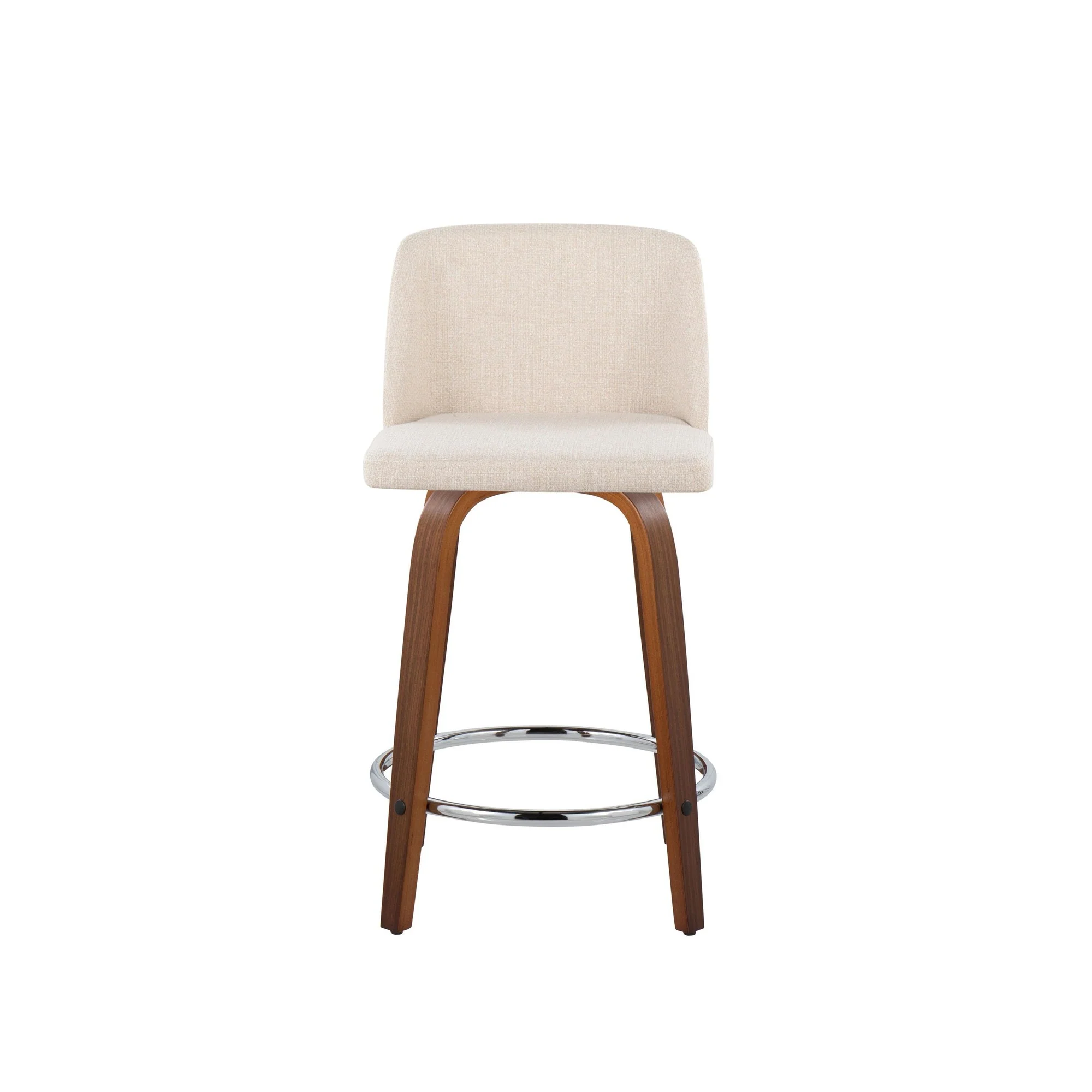 Toriano 24" Fixed Height Counter Stool - Set of 2 Walnut Black By LumiSource - Image 7