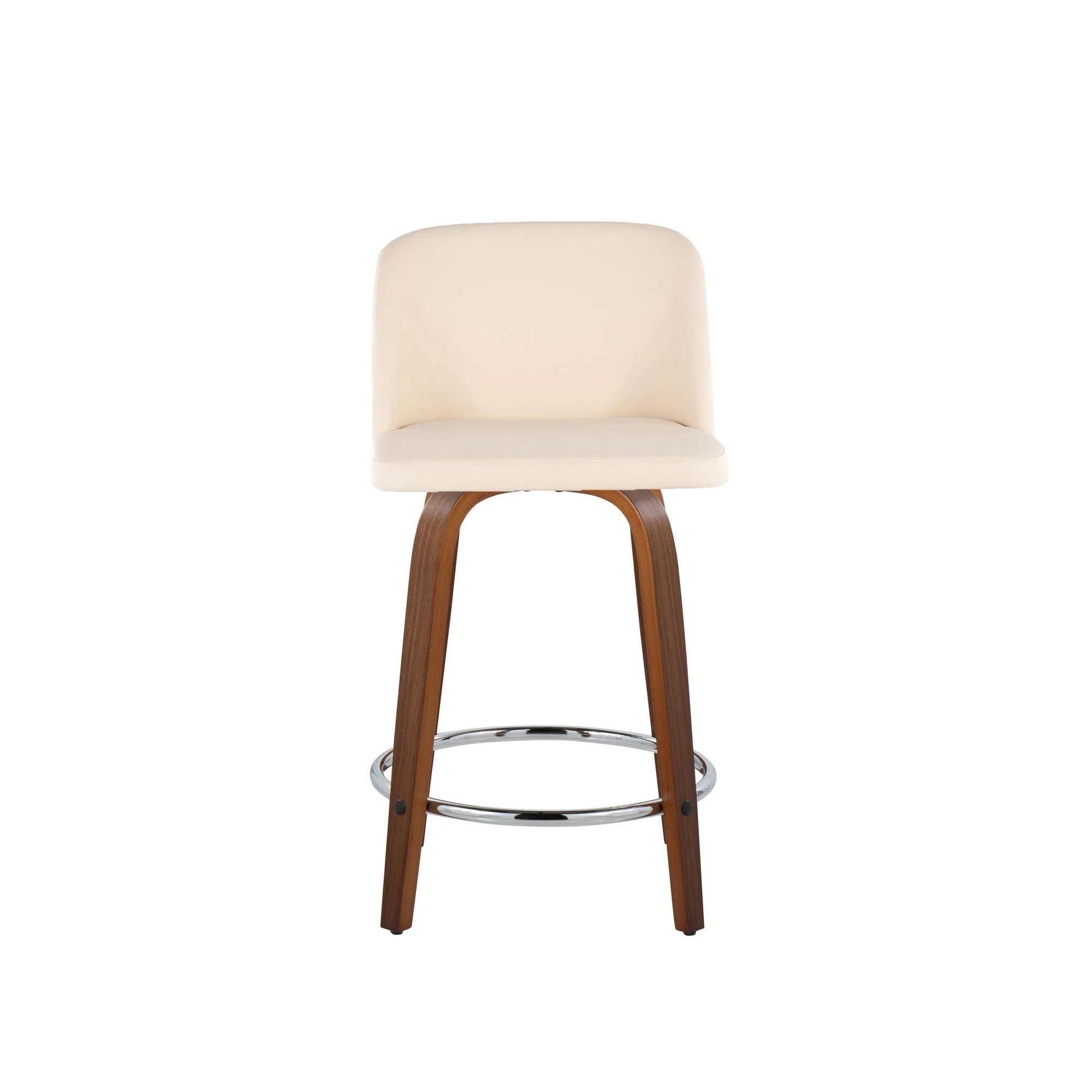 Toriano 24" Fixed Height Counter Stool - Set of 2 Cream By LumiSource - B24-TRNOPU-GRTZR2 WLCR2 - Image 2