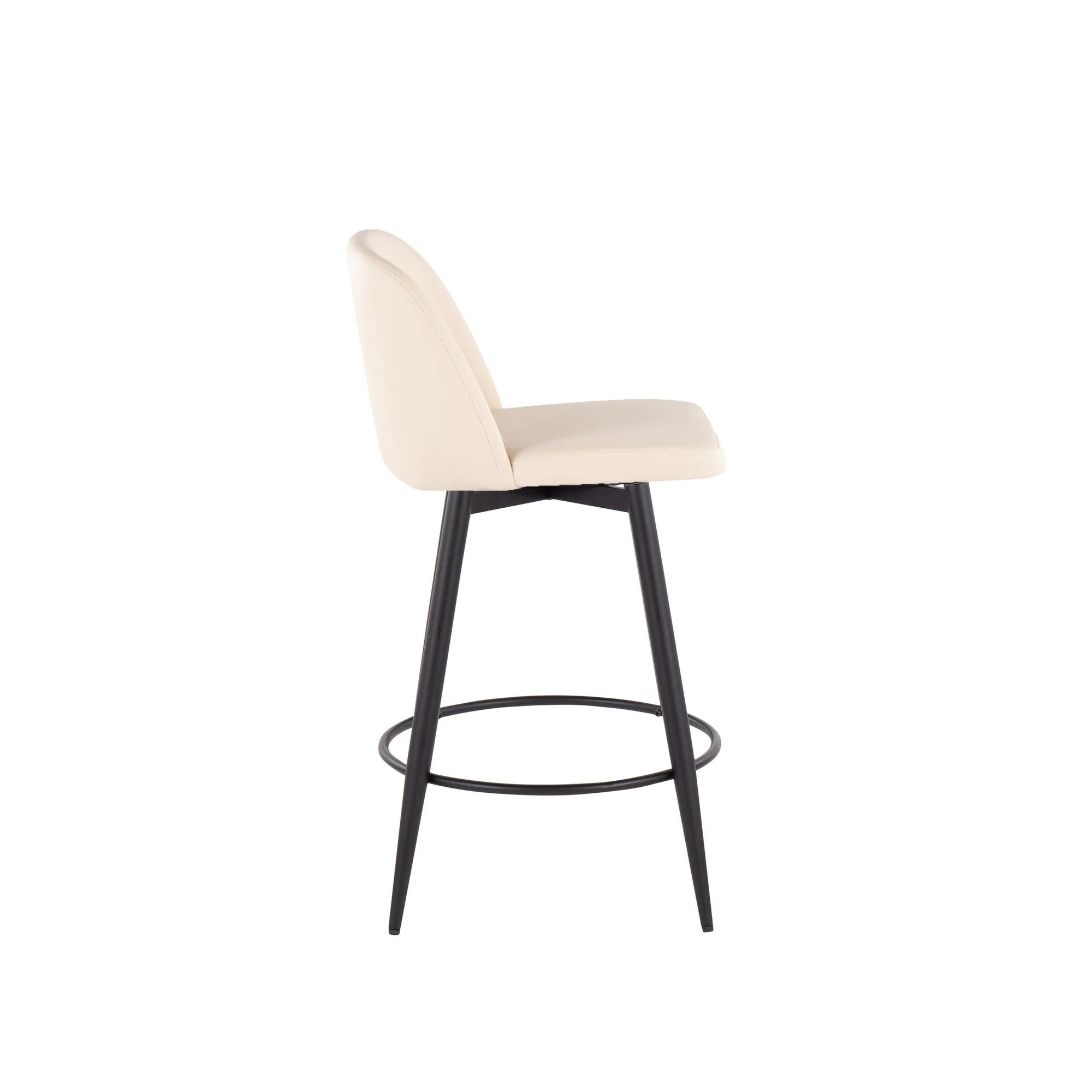 Toriano 26" Fixed Height Counter Stool - Set of 2 Cream By LumiSource - B26-TRNOPU-55TPRZQ2 BKCAM2 - Image 10