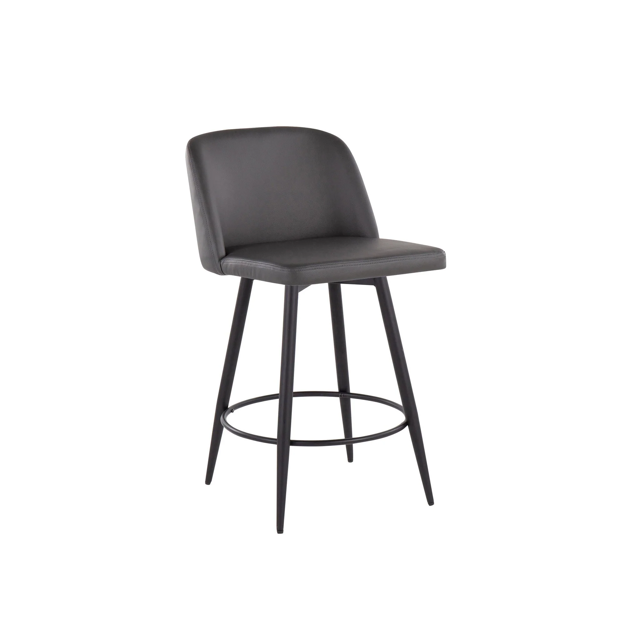 Toriano 26" Fixed Height Counter Stool - Set of 2 Cream By LumiSource - B26-TRNOPU-55TPRZQ2 BKCAM2 - Image 15