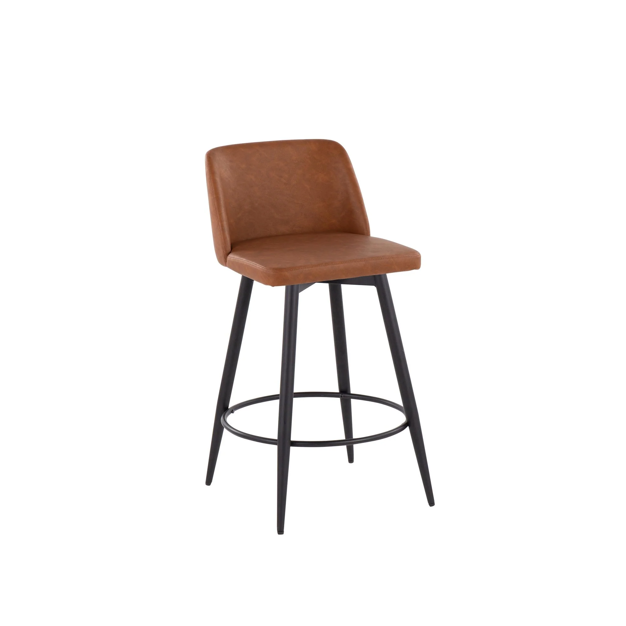 Toriano 26" Fixed Height Counter Stool - Set of 2 Cream By LumiSource - B26-TRNOPU-55TPRZQ2 BKCAM2 - Image 3
