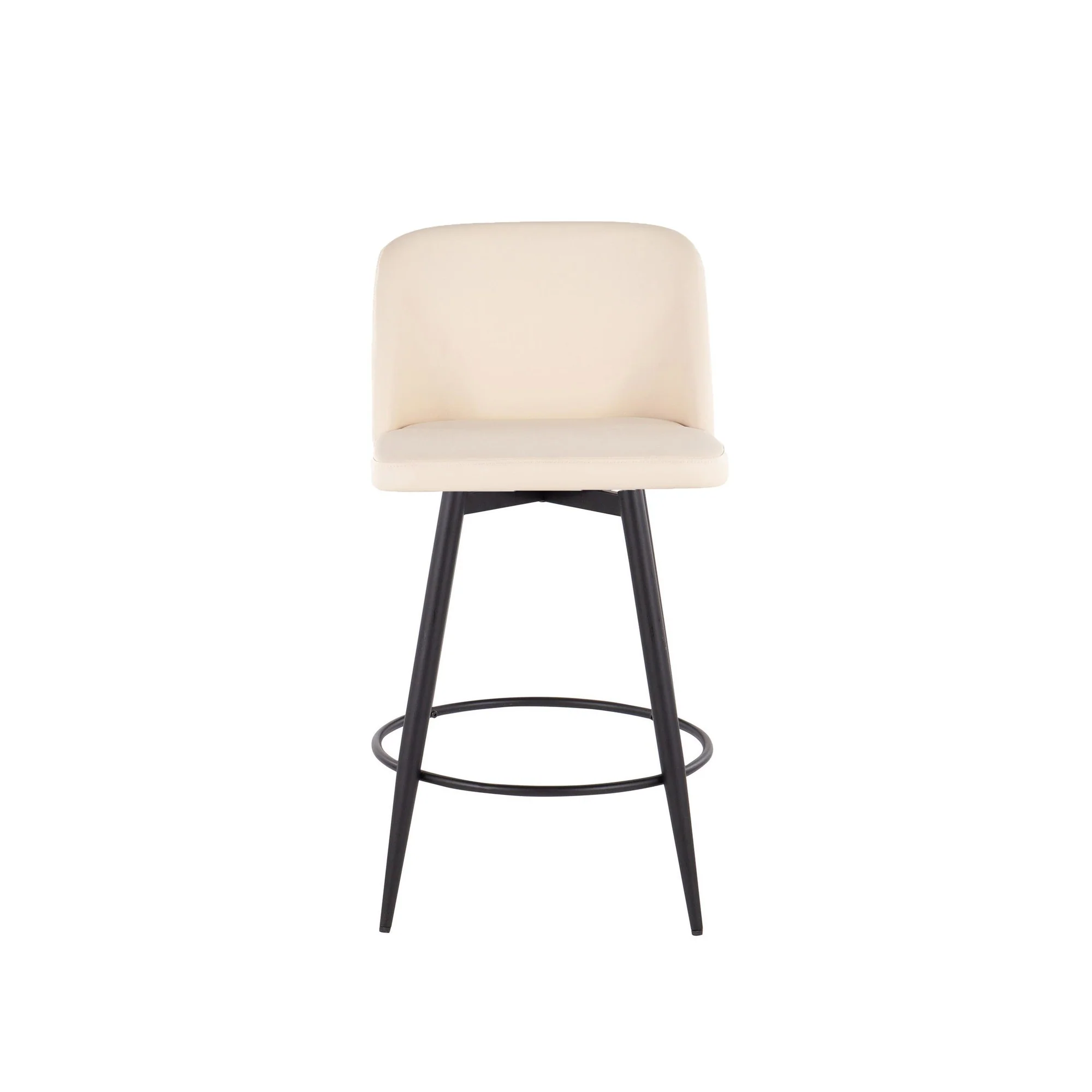 Toriano 26" Fixed Height Counter Stool - Set of 2 Cream By LumiSource - B26-TRNOPU-55TPRZQ2 BKCAM2 - Image 8