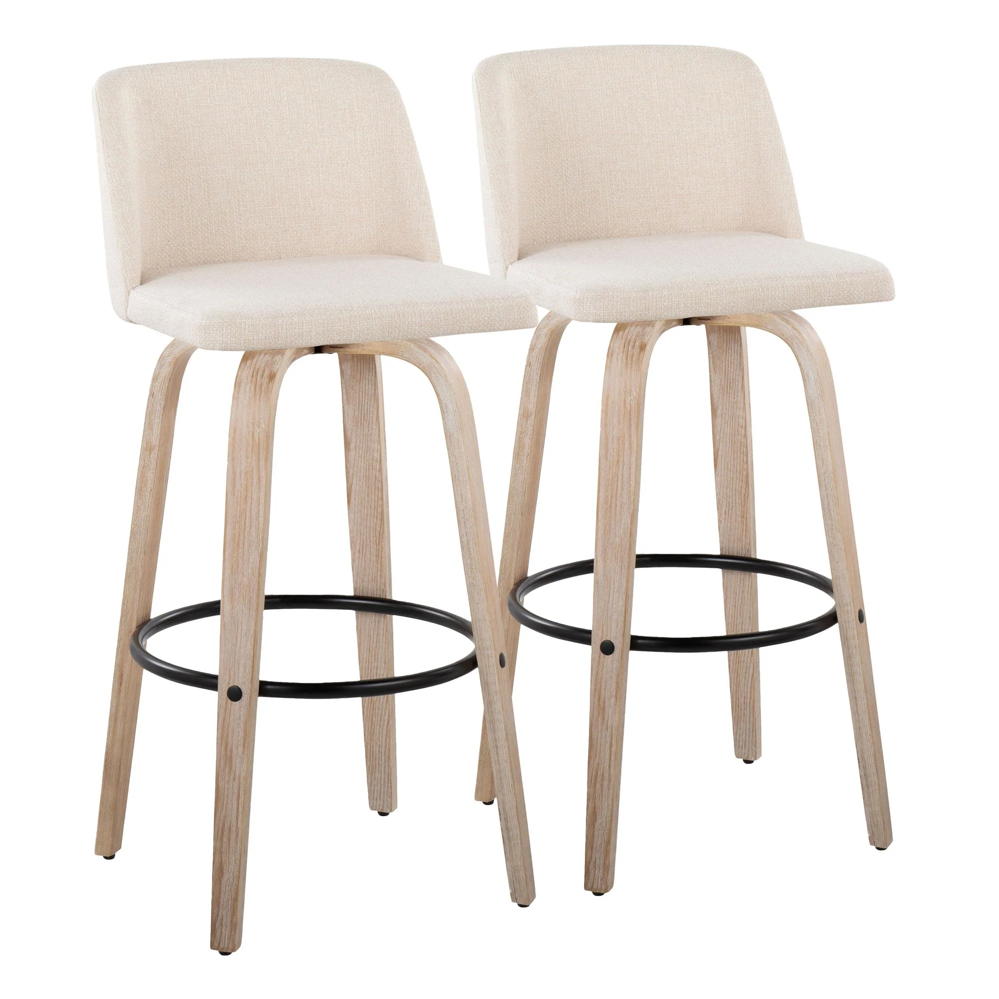 Toriano 26" Fixed Height Counter Stool - Set of 2 Gray By LumiSource - Image 11