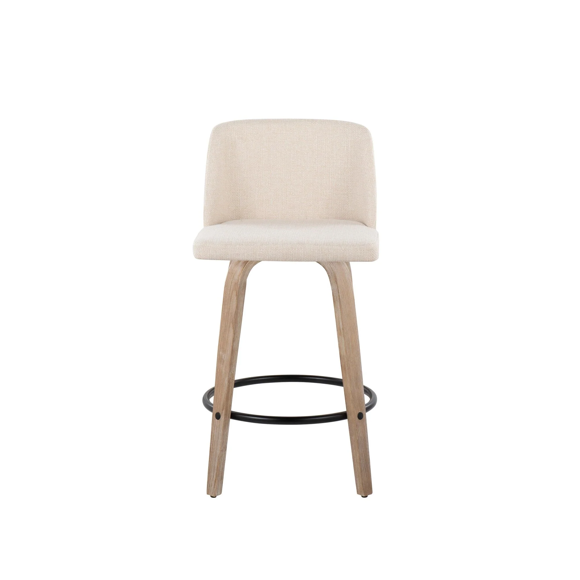 Toriano 26" Fixed Height Counter Stool - Set of 2 Gray By LumiSource - Image 12