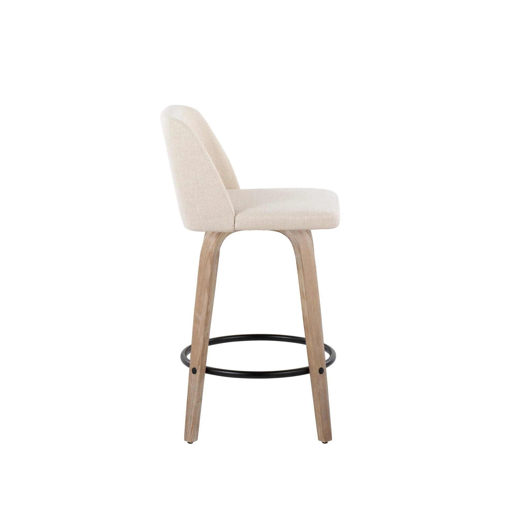 Toriano 26" Fixed Height Counter Stool - Set of 2 Gray By LumiSource - Image 15